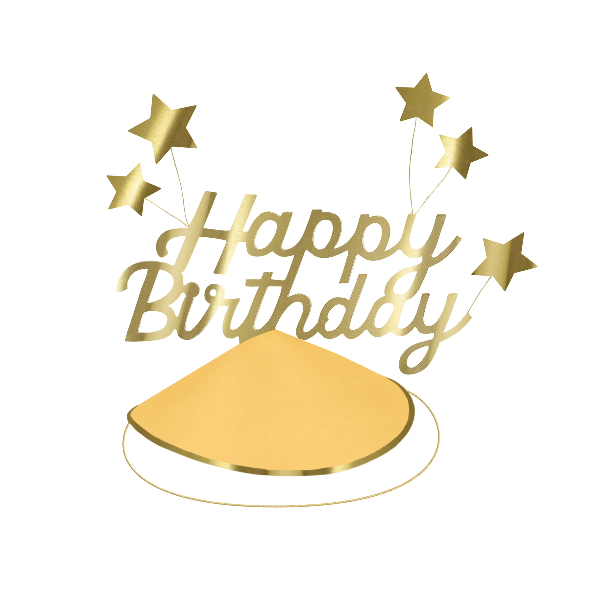 Happy Birthday & Foil Star Party Hats (x 6) - Image 6
