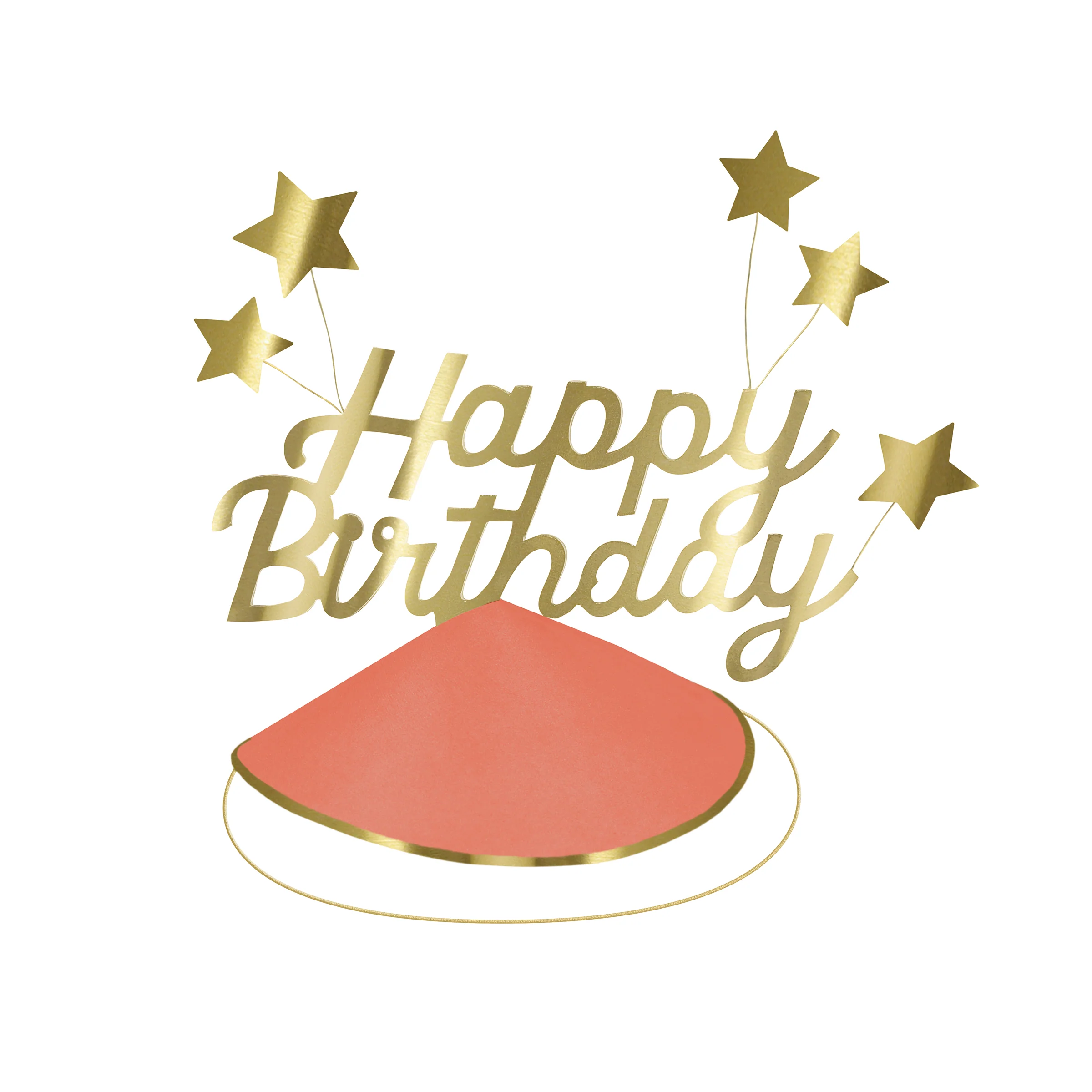 Happy Birthday & Foil Star Party Hats (x 6) - Image 7
