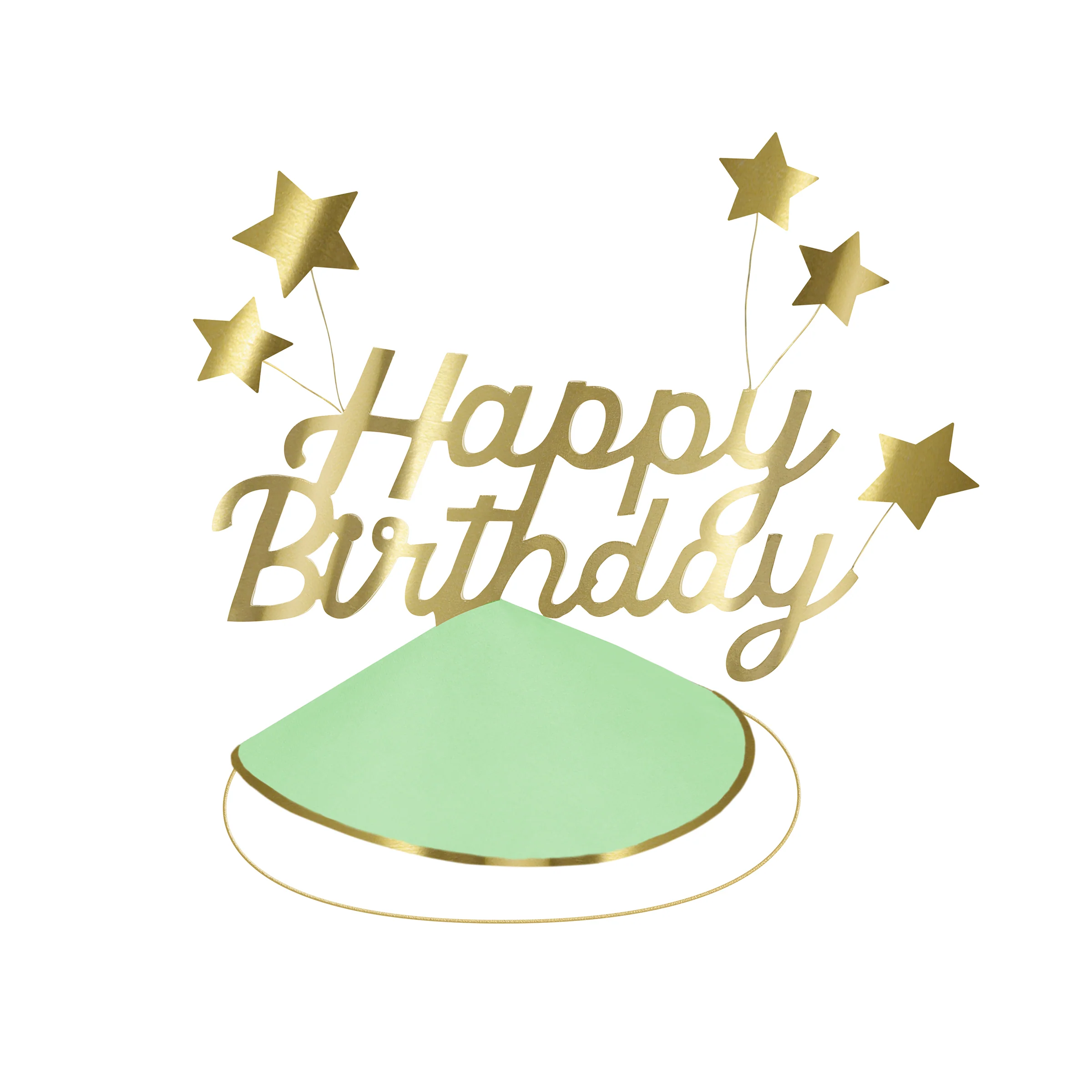 Happy Birthday & Foil Star Party Hats (x 6) - Image 9