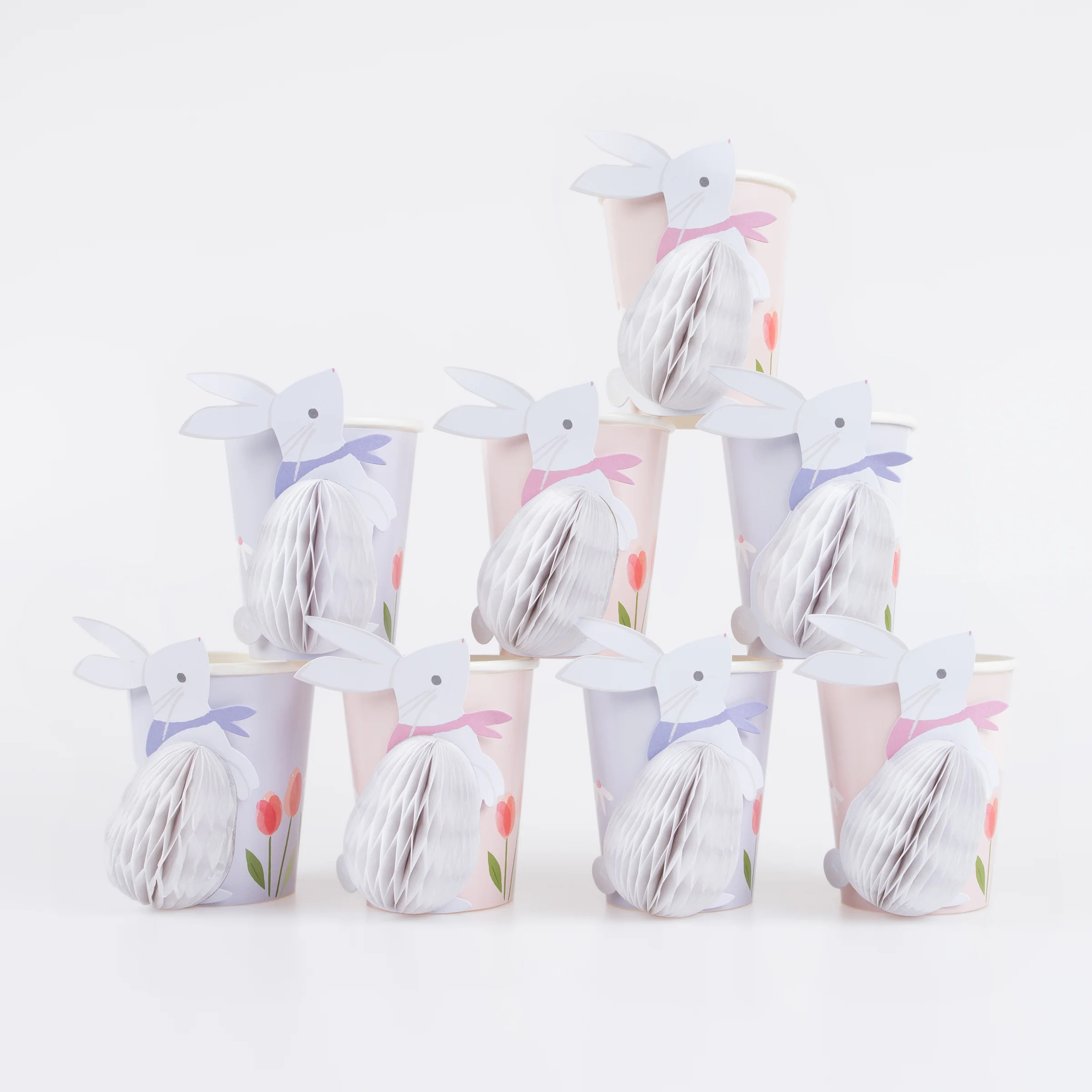 Honeycomb Bunny Cups (x 8)