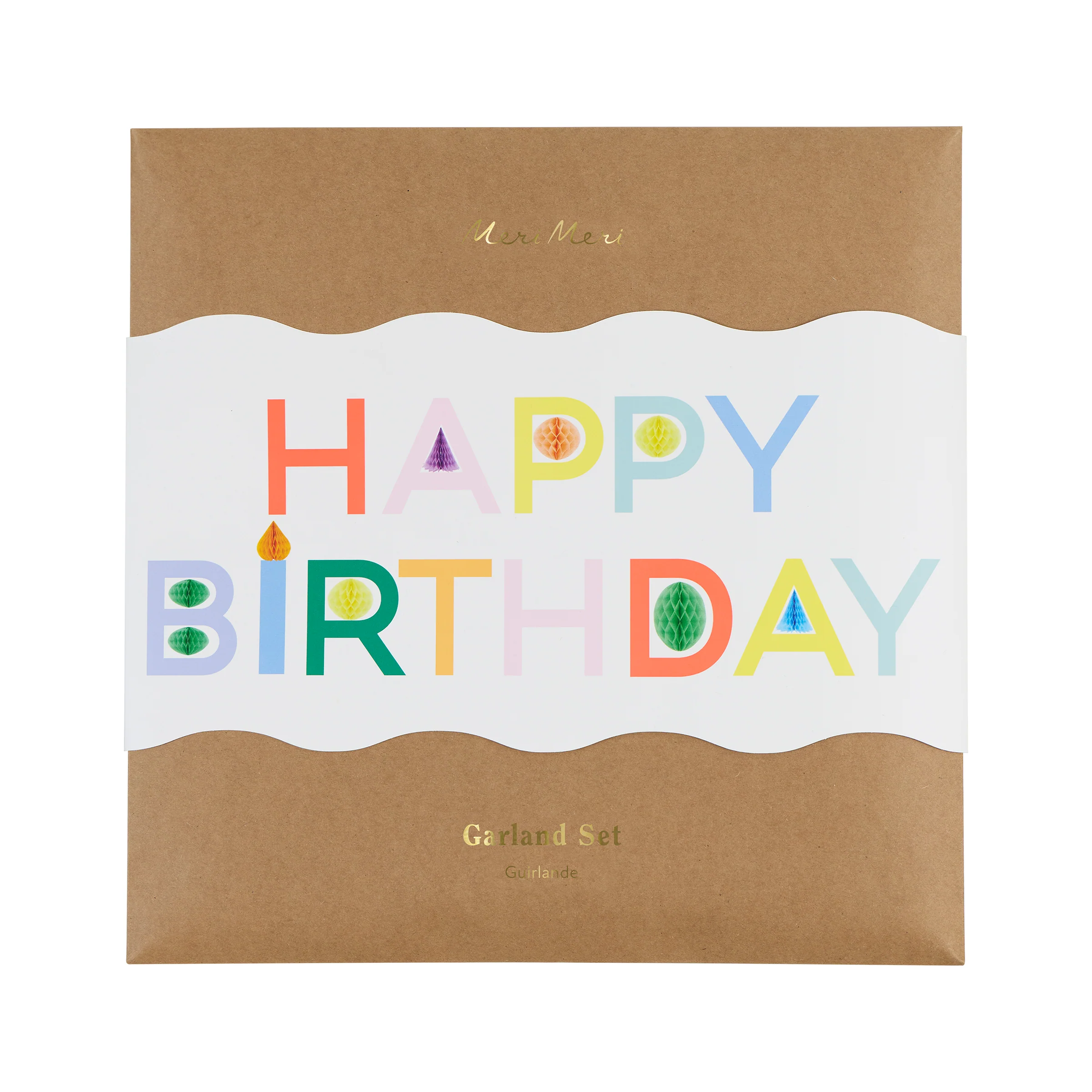 Honeycomb Happy Birthday Garland Set - Image 3