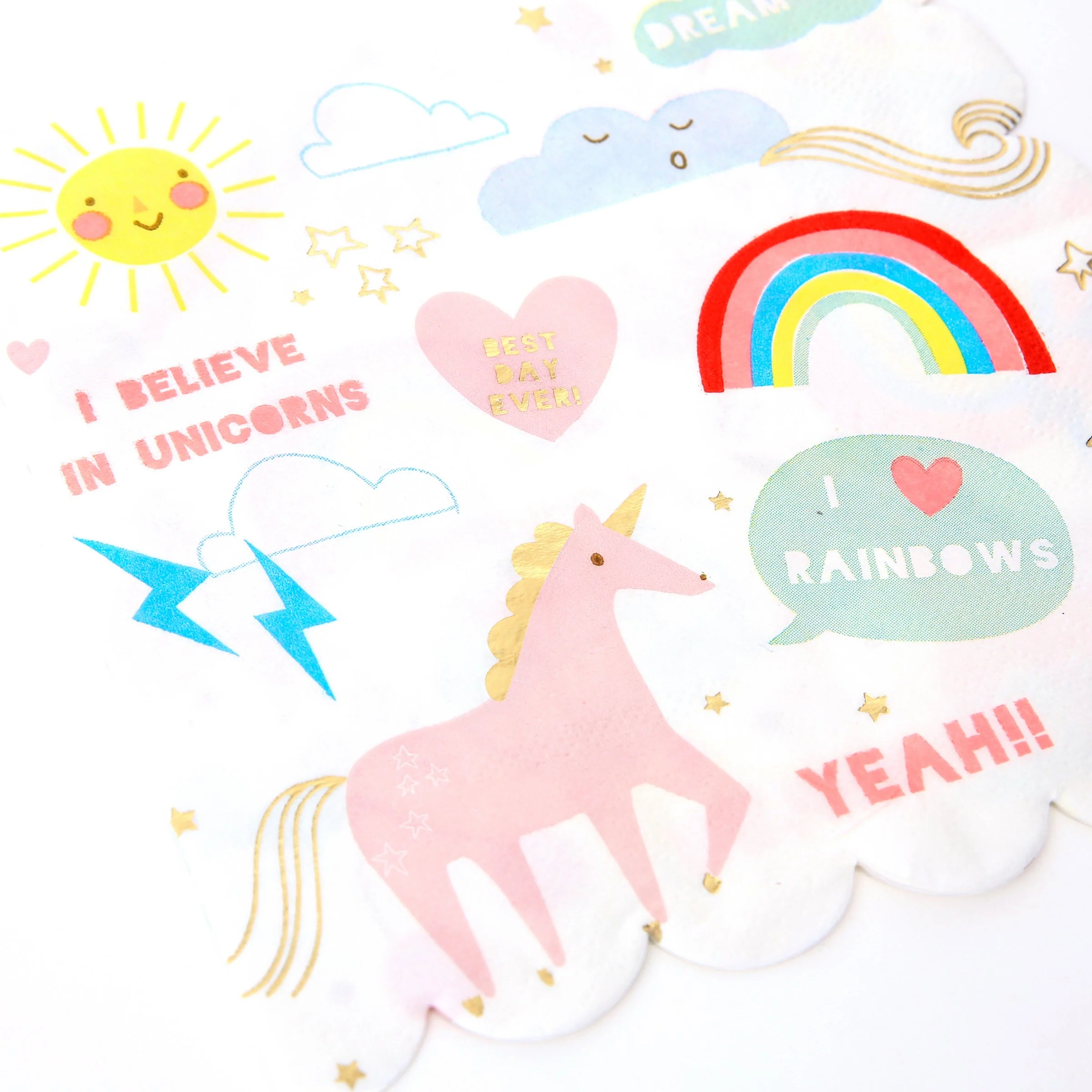 I Believe In Unicorns Large Napkins (x 16) - Image 2