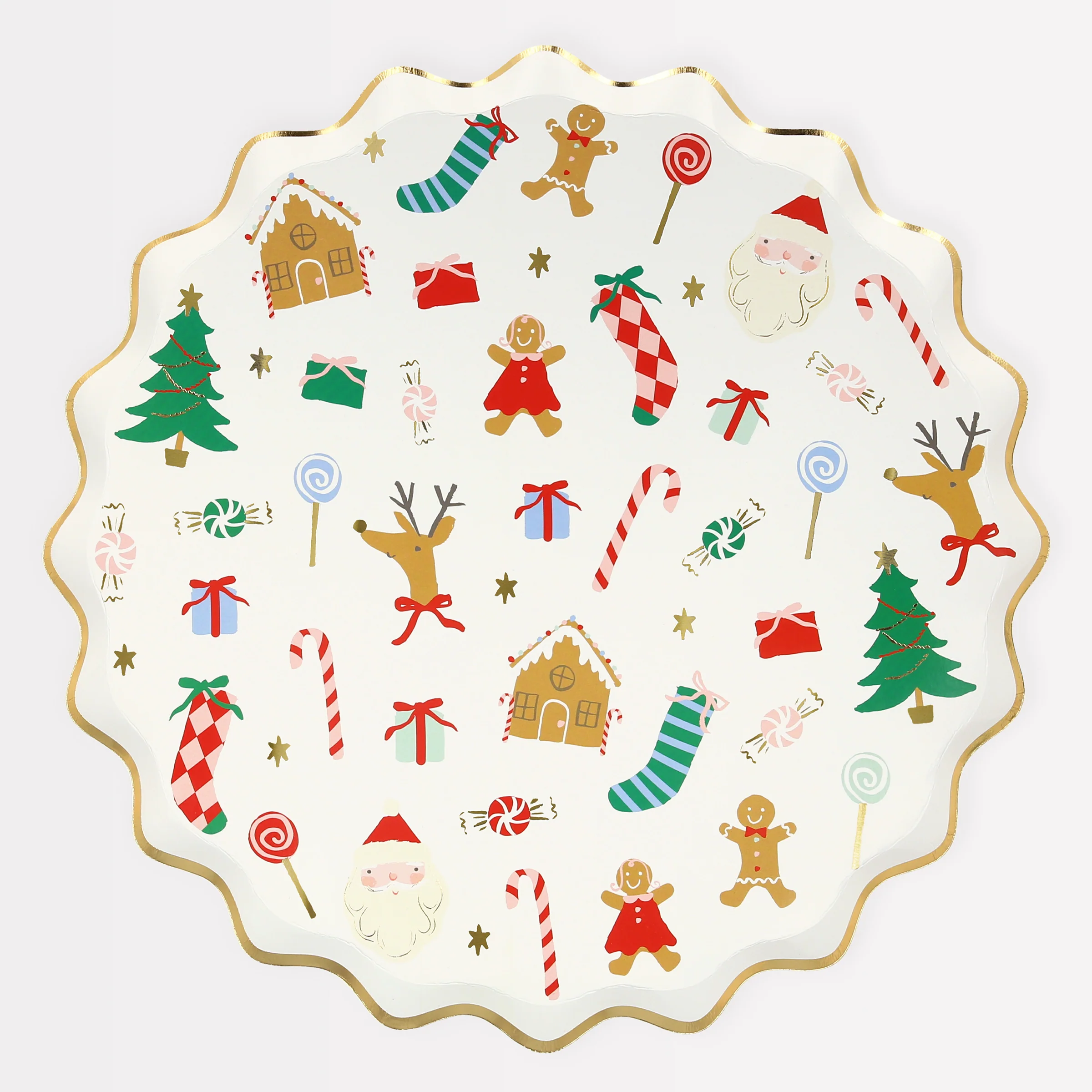 Jolly Christmas Dinner Plates (x 8)
