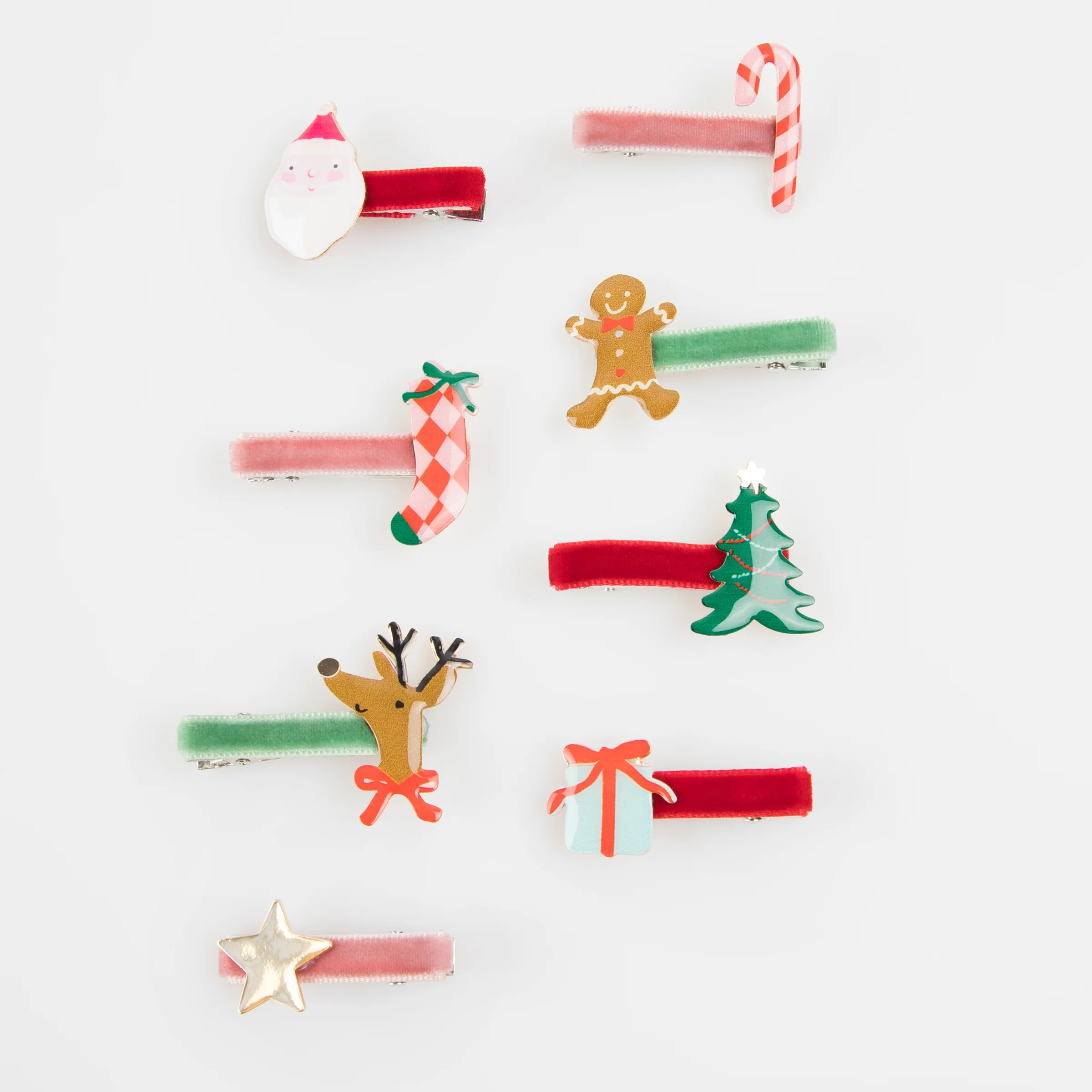 Jolly Christmas Hair Clips (x 8) - Image 2