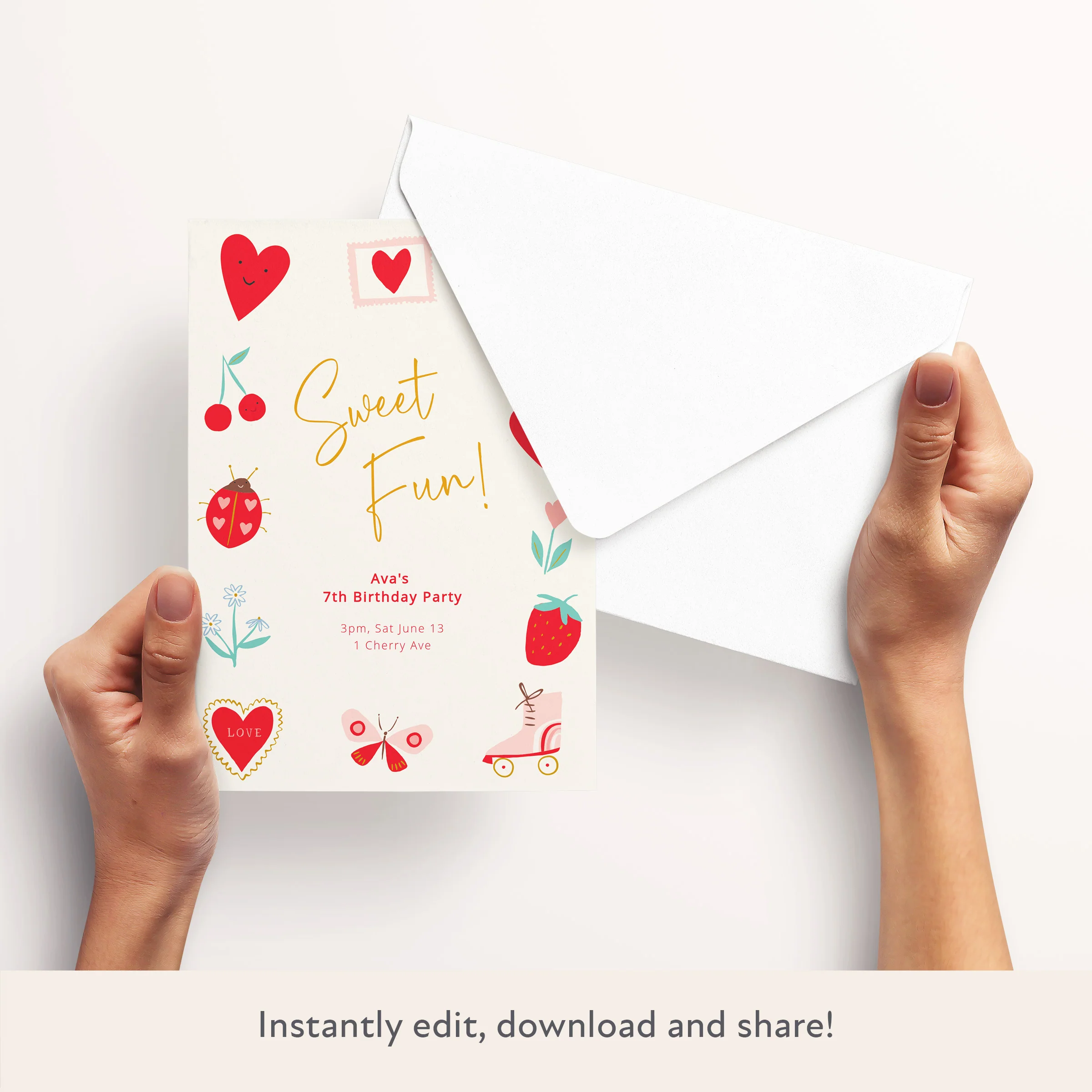 Kids' Icon Download & Print Invitation - Image 3