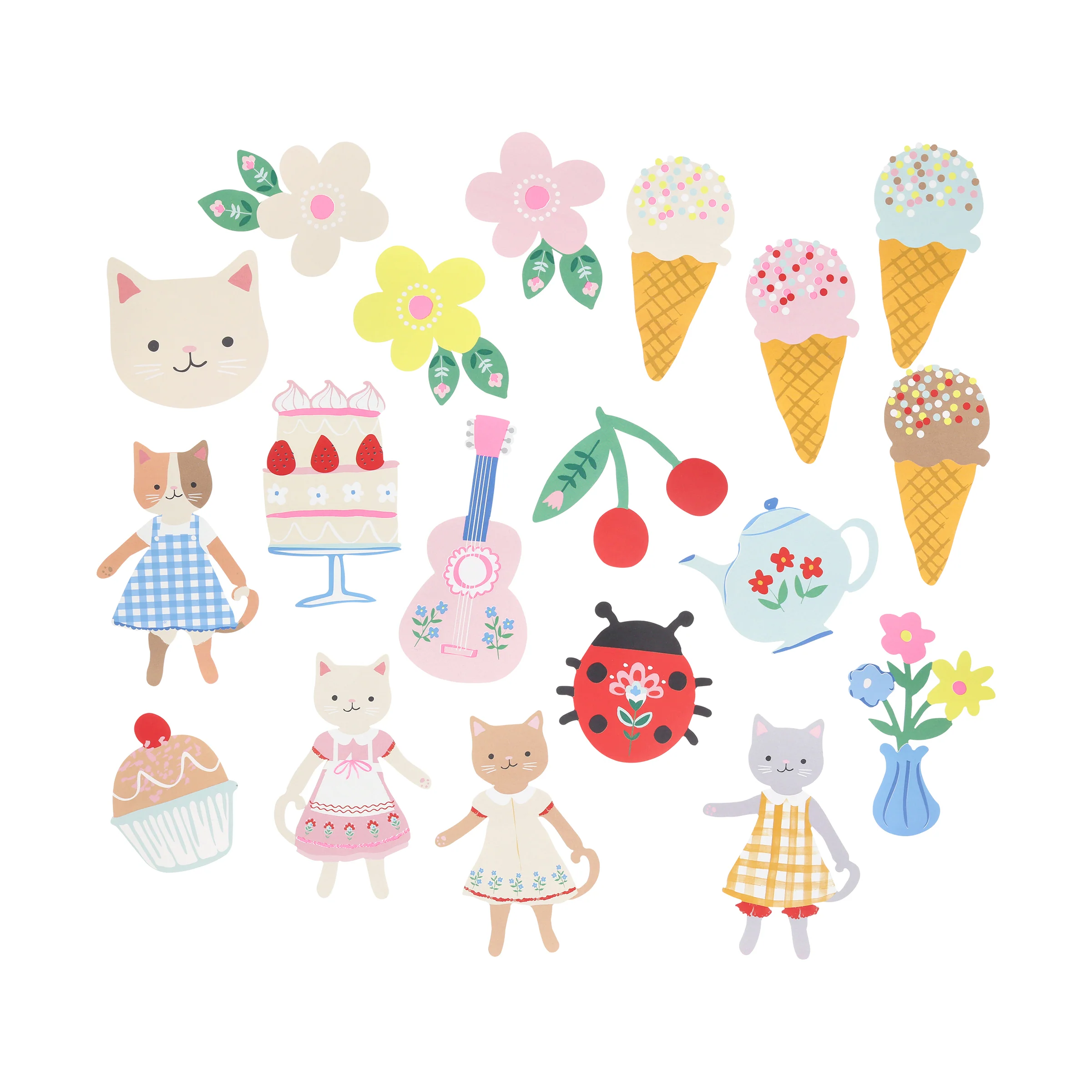 Kitten Club Shaped Stickers (x 25 stickers) - Image 2