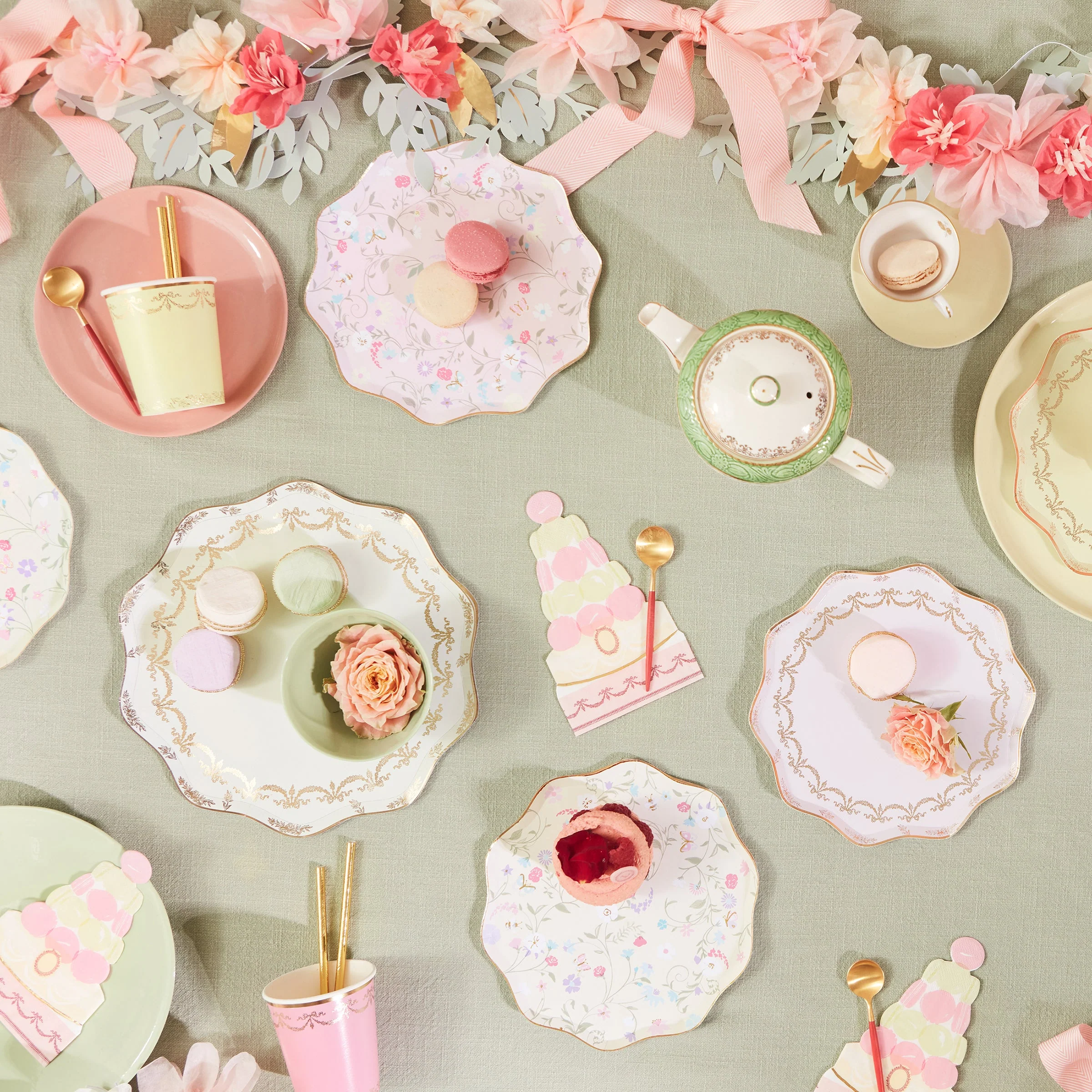 Meri Meri x Ladurée Paris Floral Side Plates (x 8) - Image 2