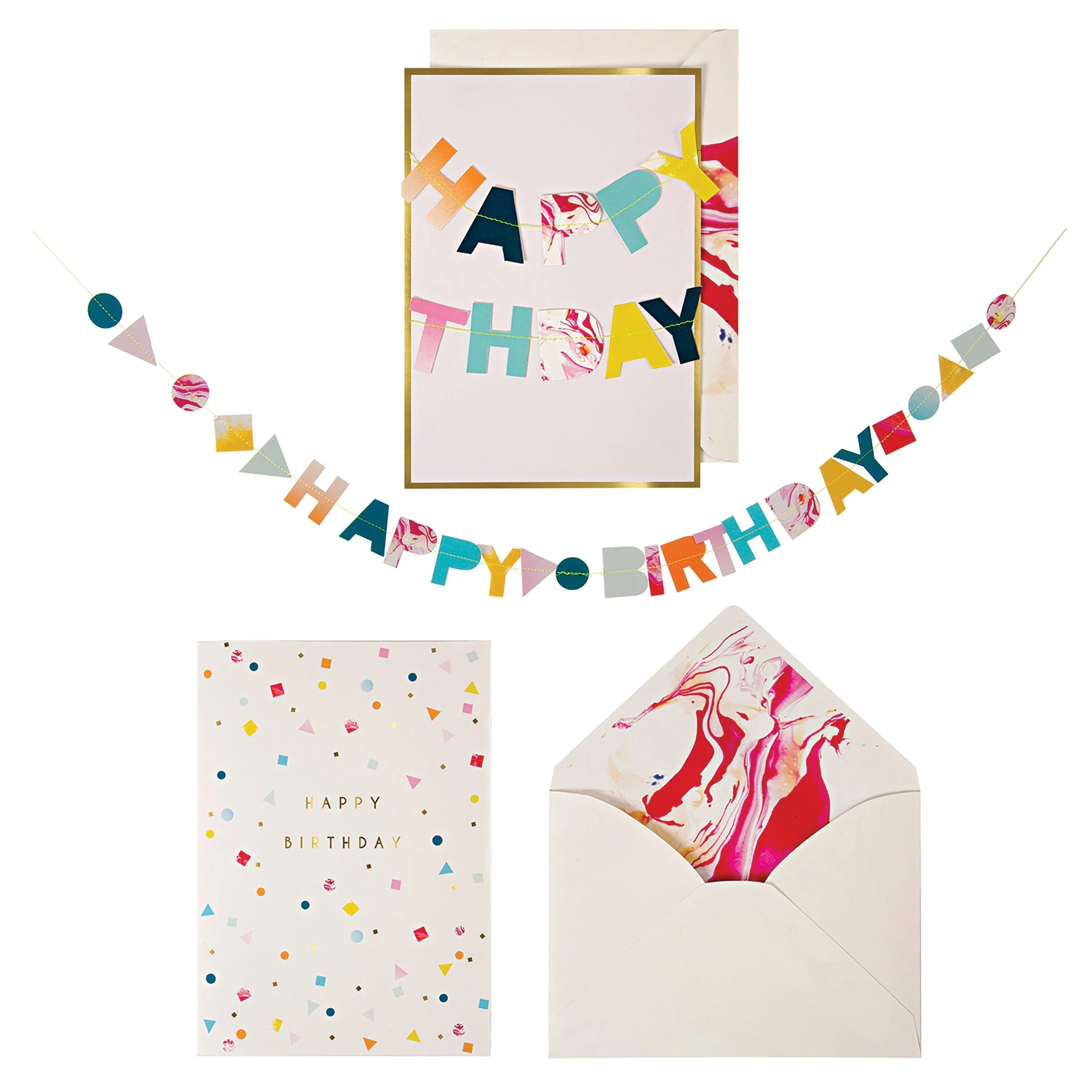 Marble Birthday Garland Card - Image 2
