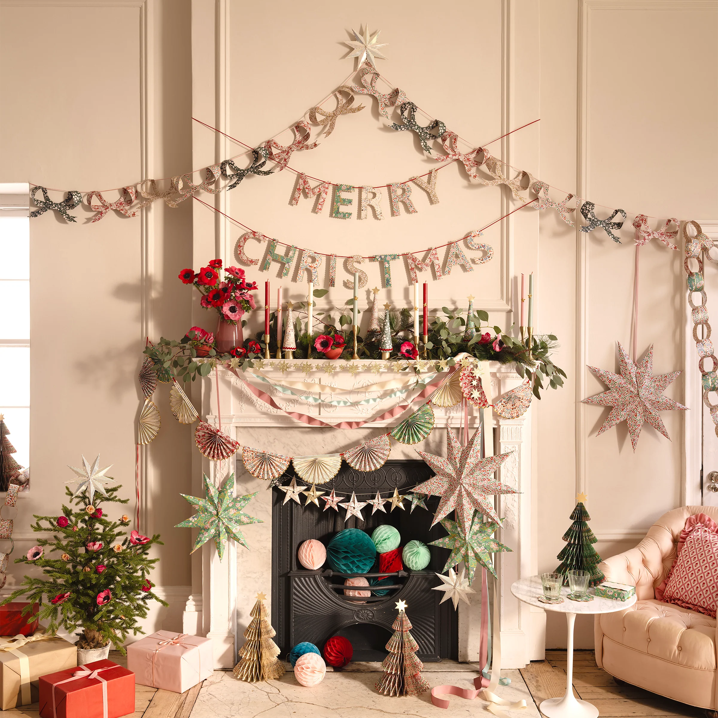 Meri Meri x Liberty Festive Bow Garland - Image 2