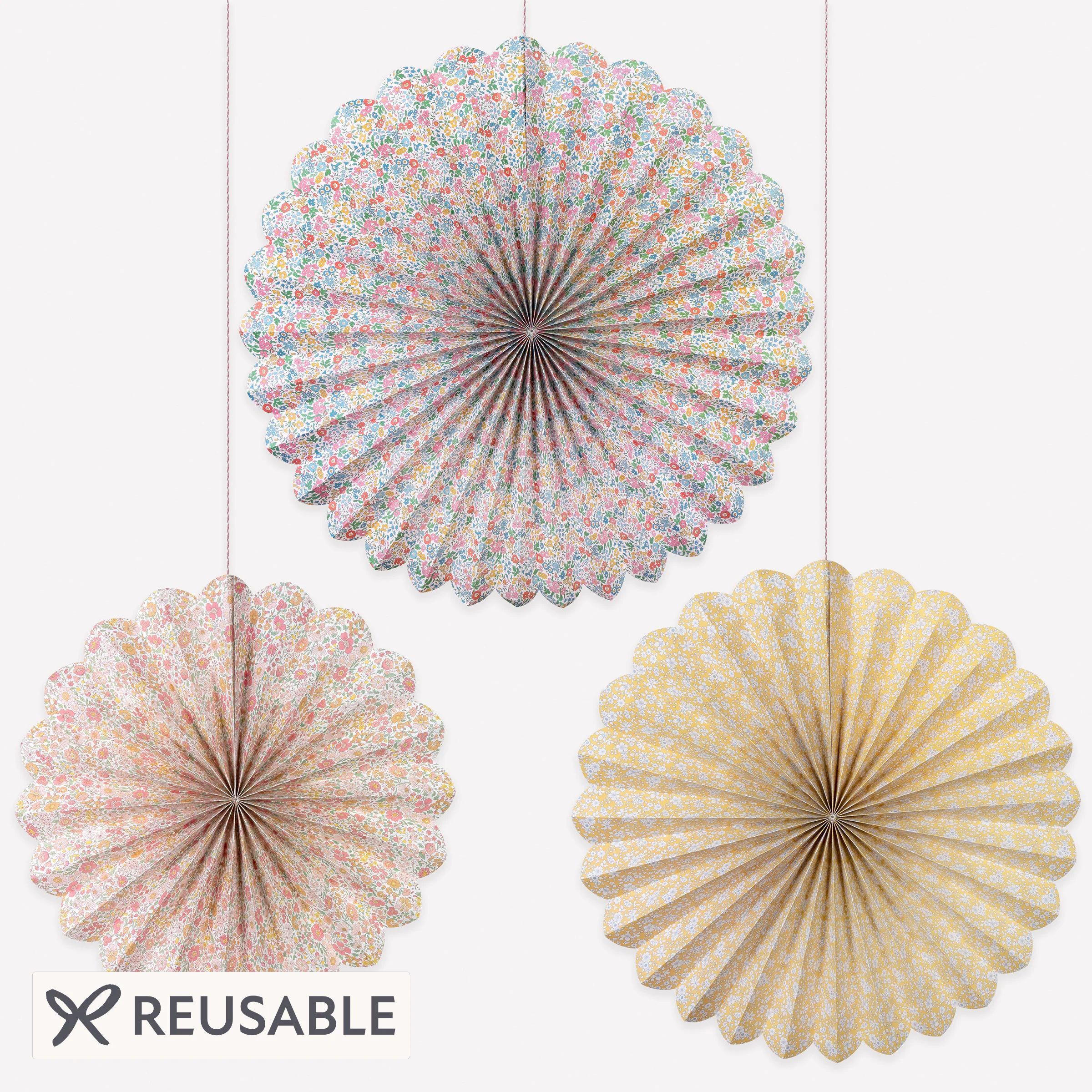 Meri Meri x Liberty Giant Pinwheel Decorations (x 3)