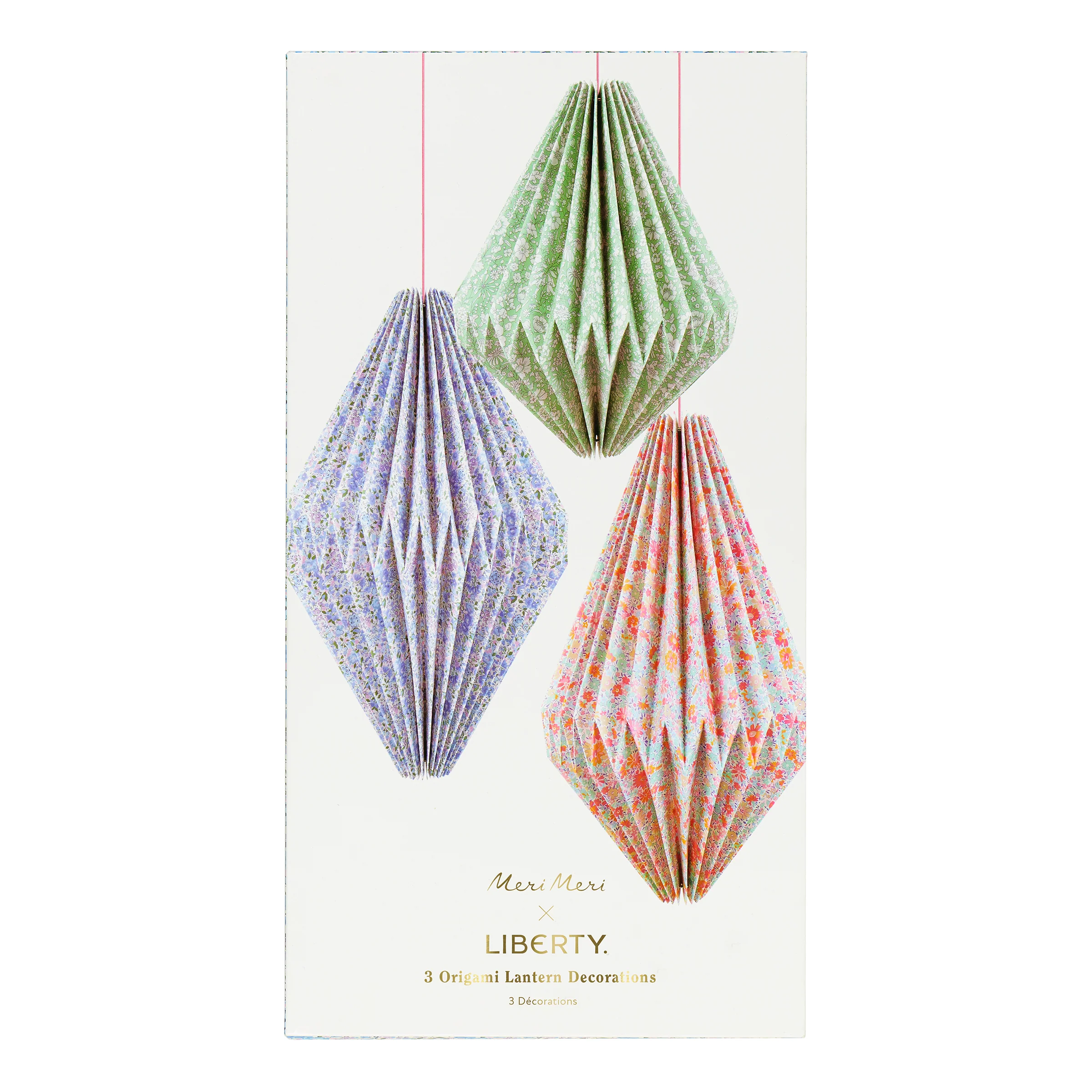 Meri Meri x Liberty Origami Lantern Decorations (x 3) - Image 7