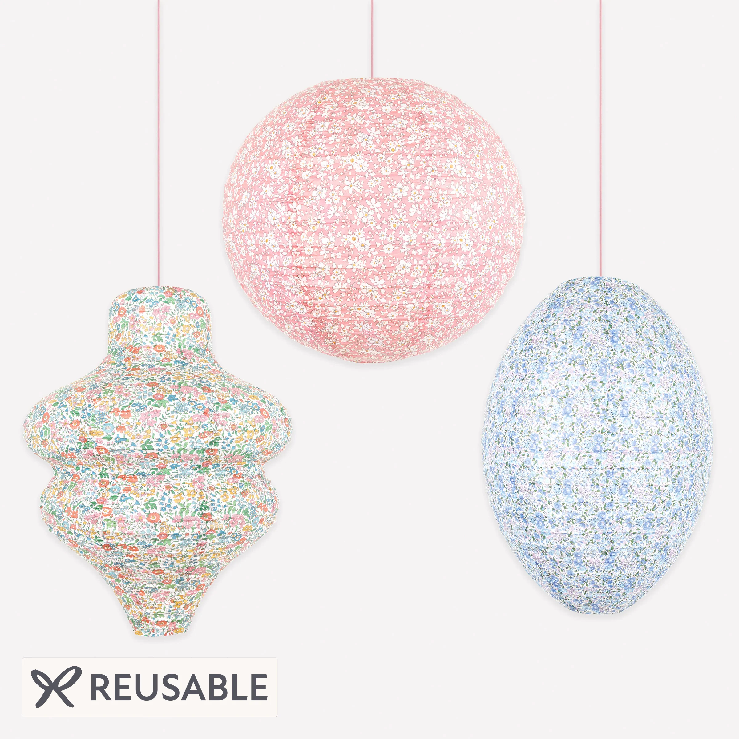 Meri Meri x Liberty Pastel Floral Lanterns (x 3)