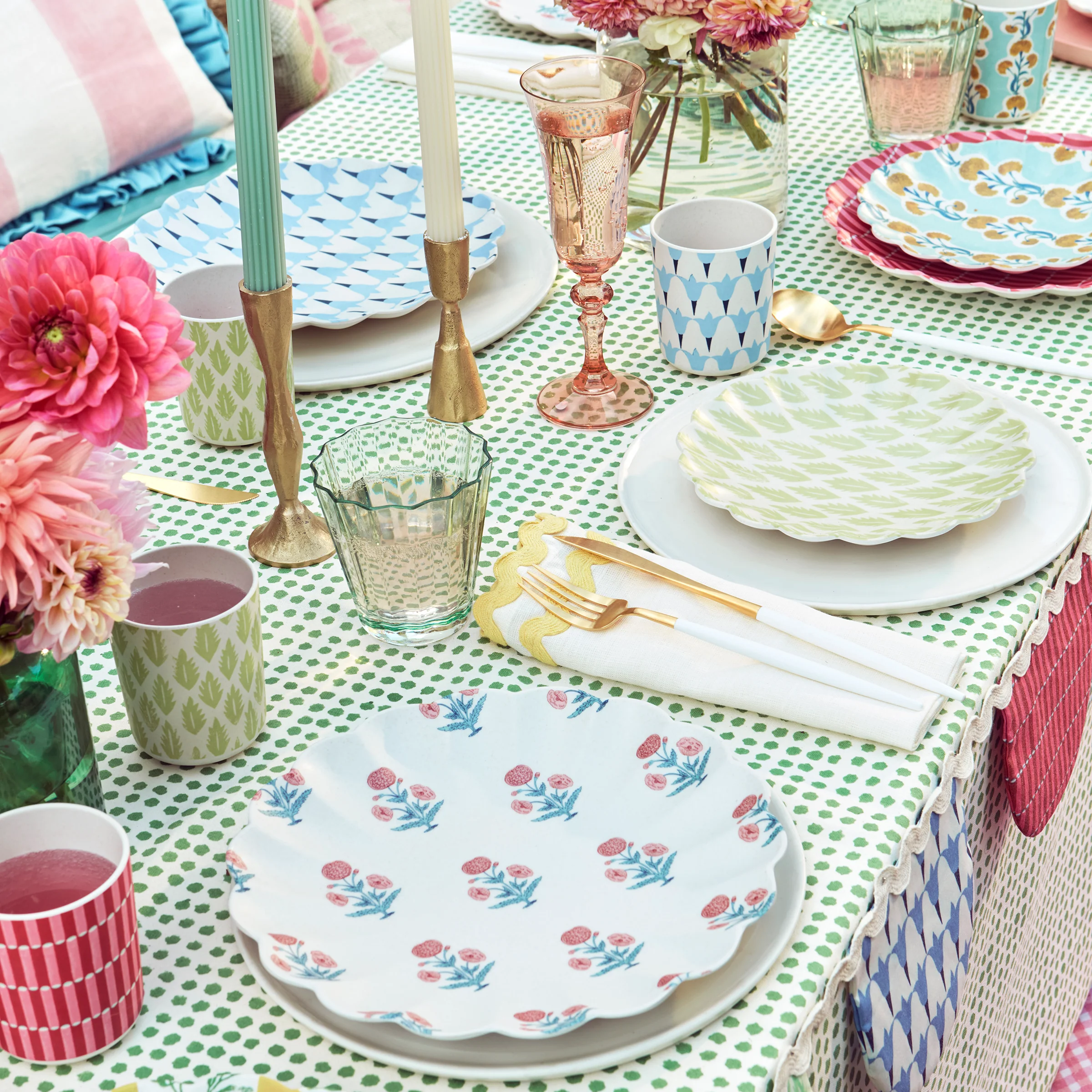 Meri Meri x Molly Mahon Patterned Reusable Cups (x 6) - Image 2