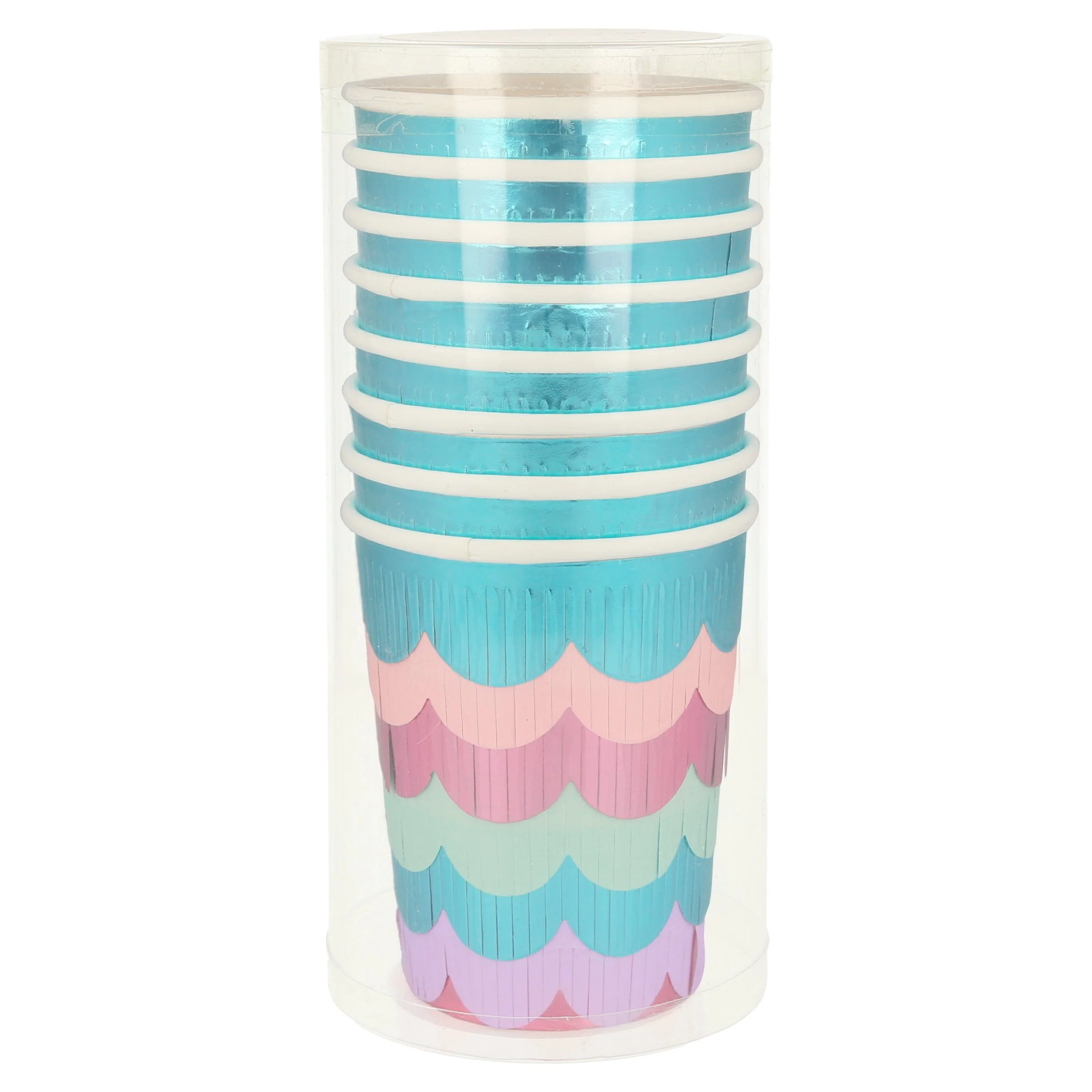 Mermaid Scalloped Fringe Cups (x 8) - Image 3