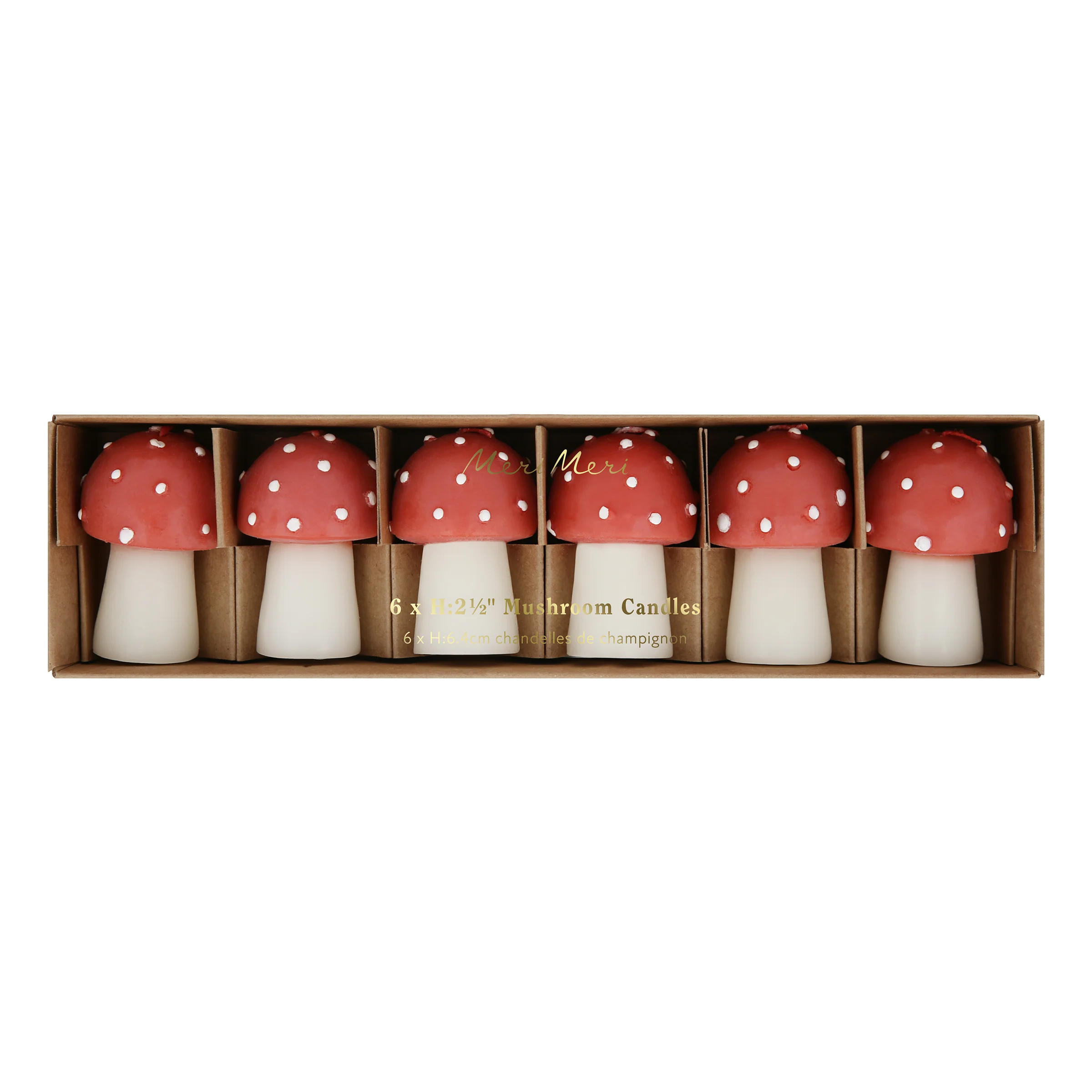 Mini Mushroom Candles (x 6) - Image 6