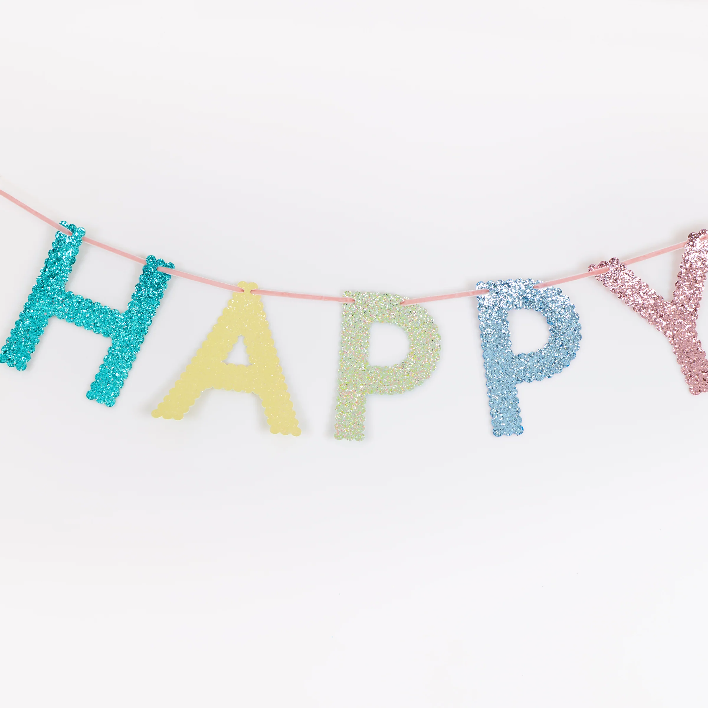 Mixed Glitter Happy Birthday Garland - Image 2