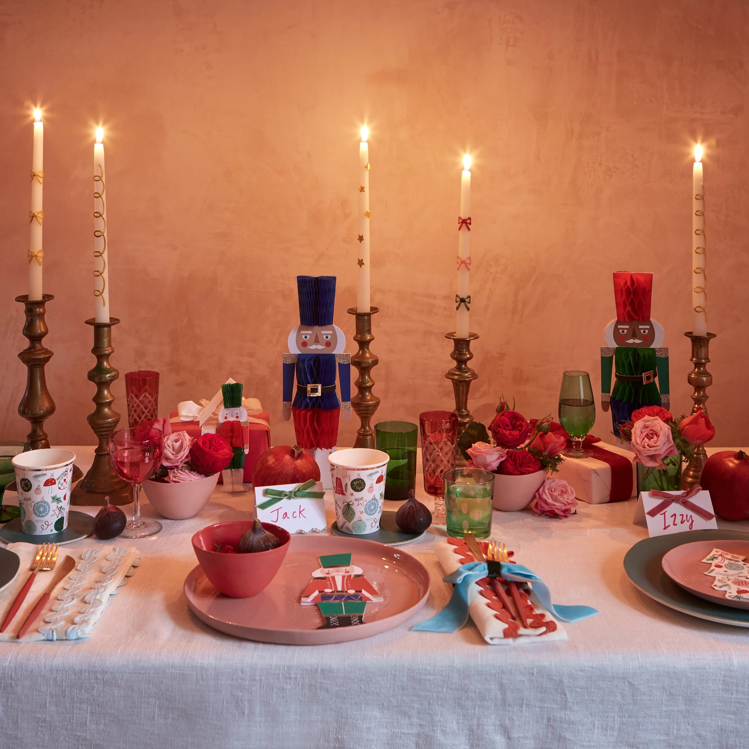 Multi Colour Bow Taper Candles (x 2) - Image 3