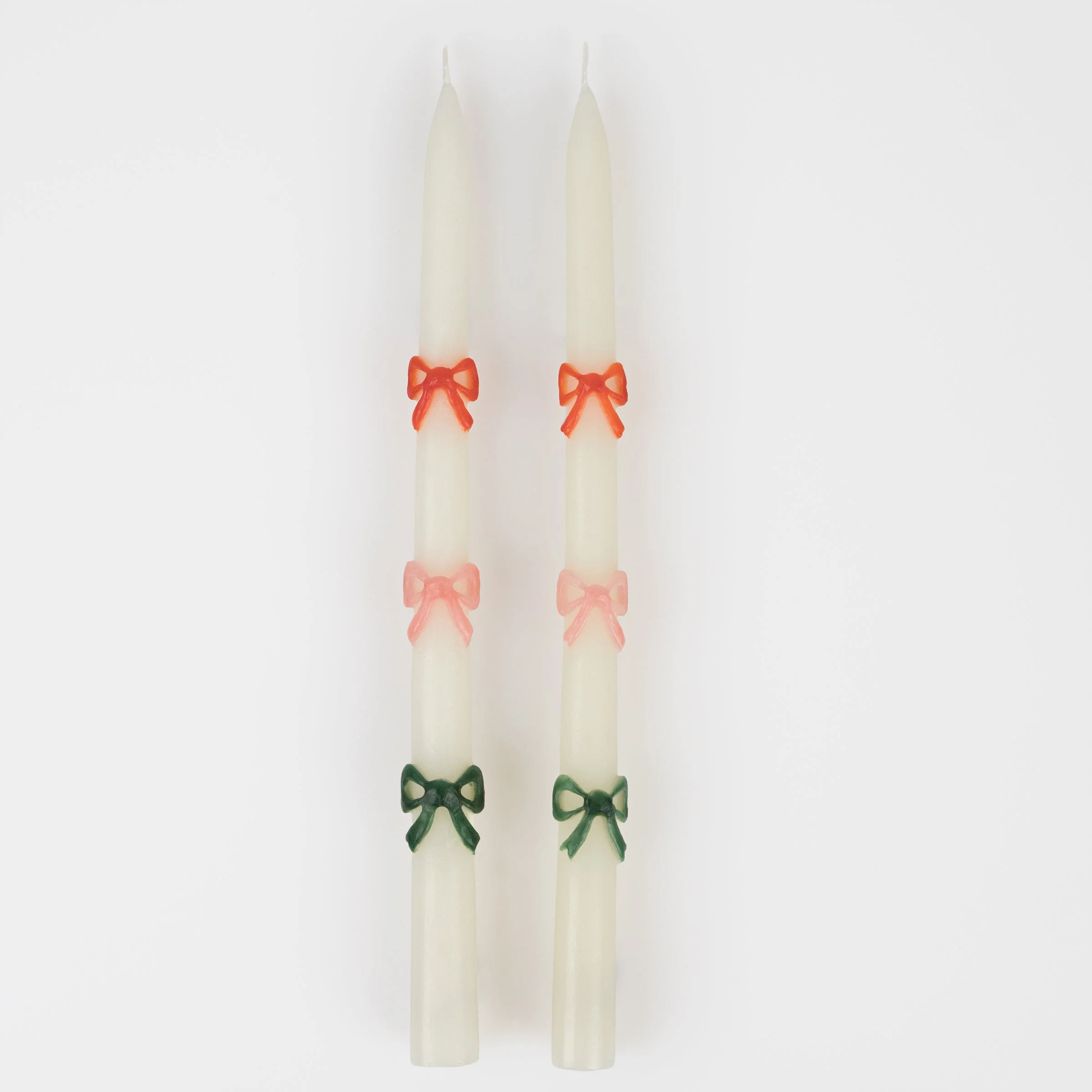 Multi Colour Bow Taper Candles (x 2) - Image 4