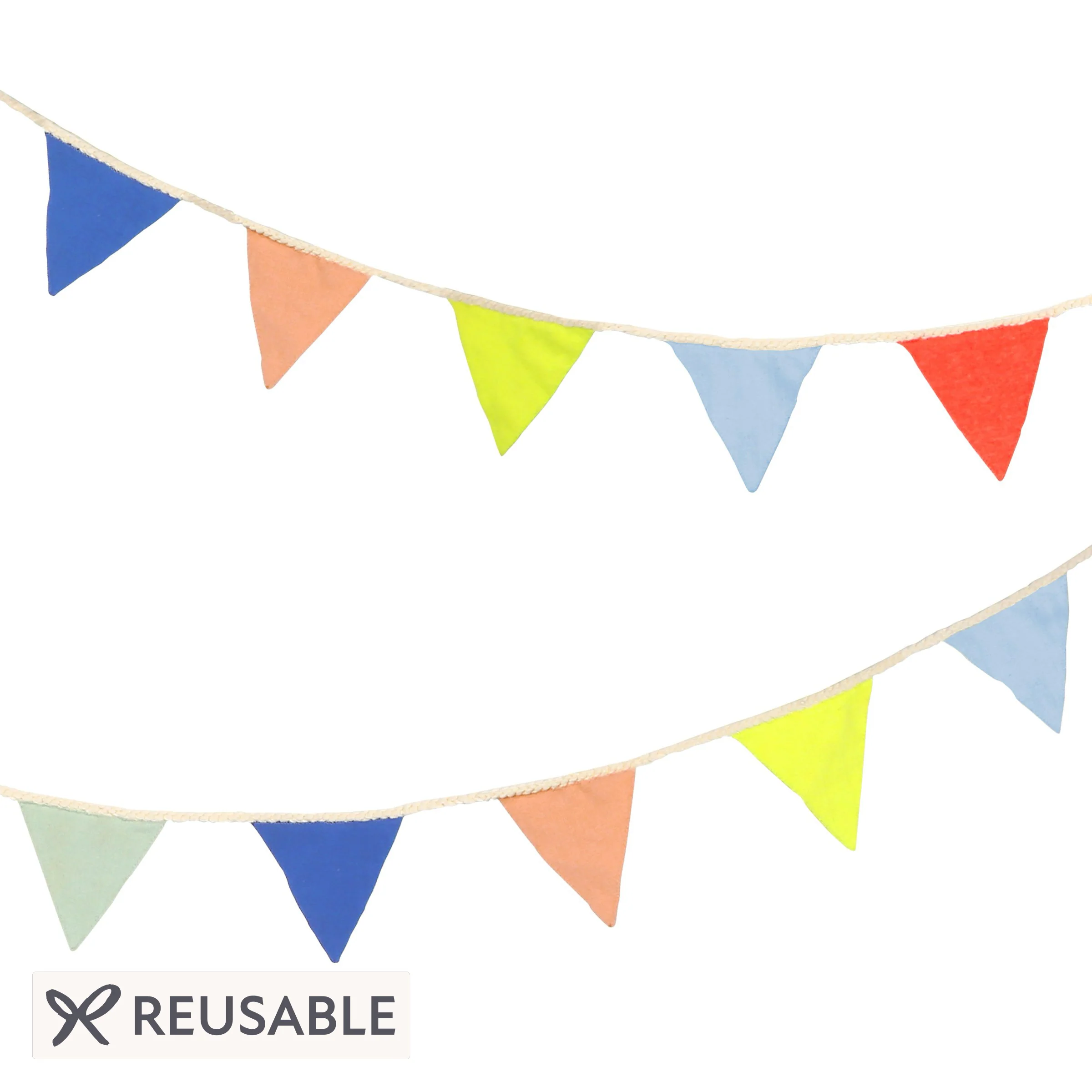 Multicolour Knitted Flag Garland