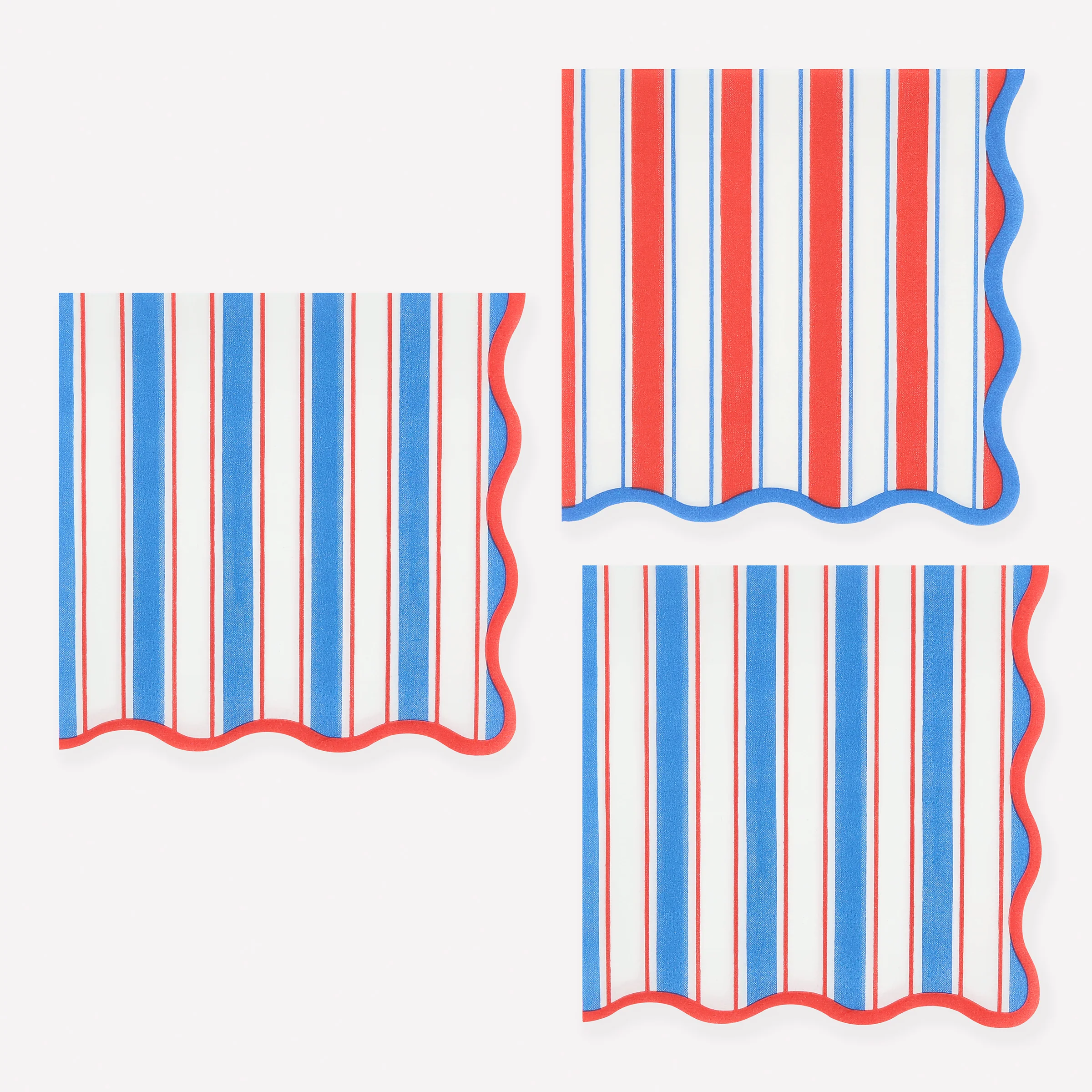 Nautical Striped Small Napkins (x 16)