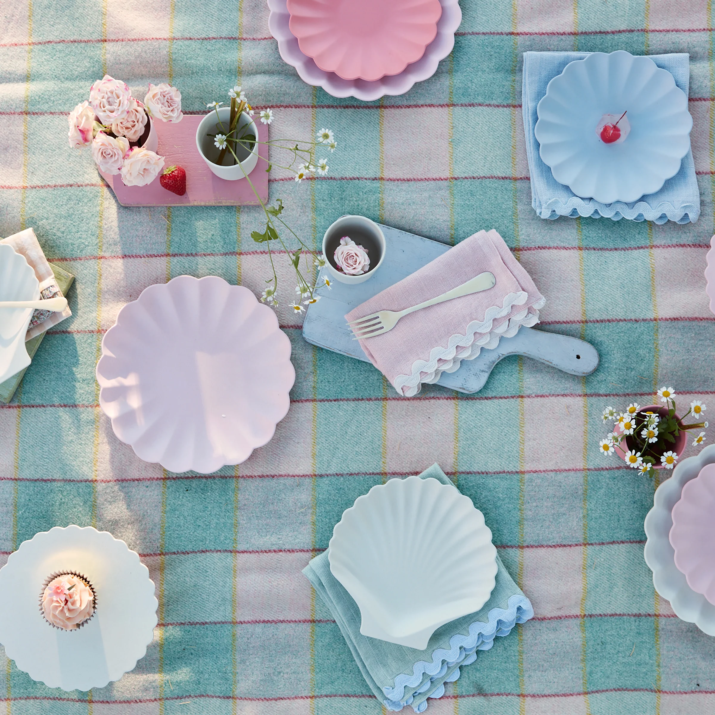 Pastel Ricrac Fabric Napkins (x 4) - Image 2
