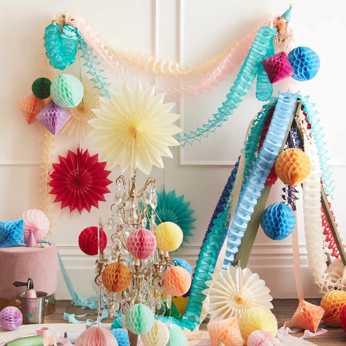 Pastel Honeycomb Decoration Kit (x 16) - Image 2