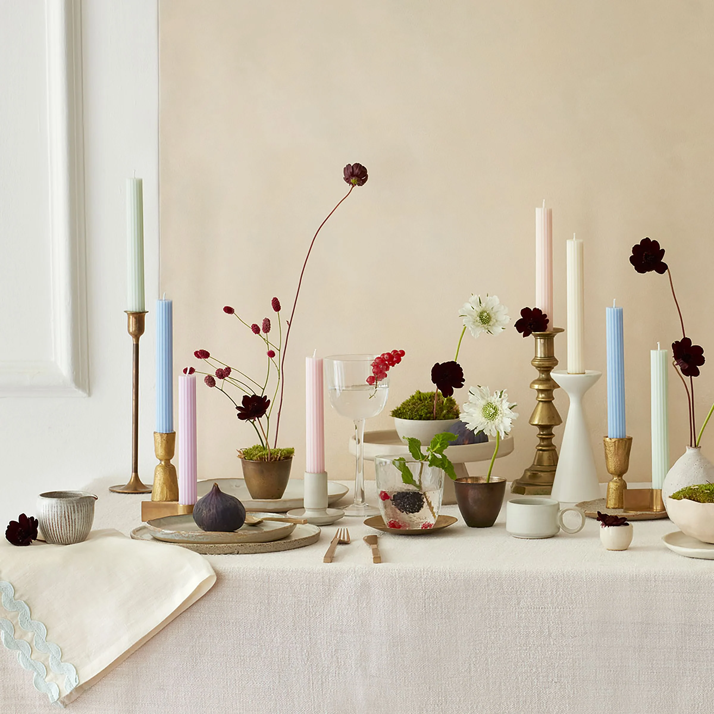 Pastel Table Candles (x 12) - Image 2