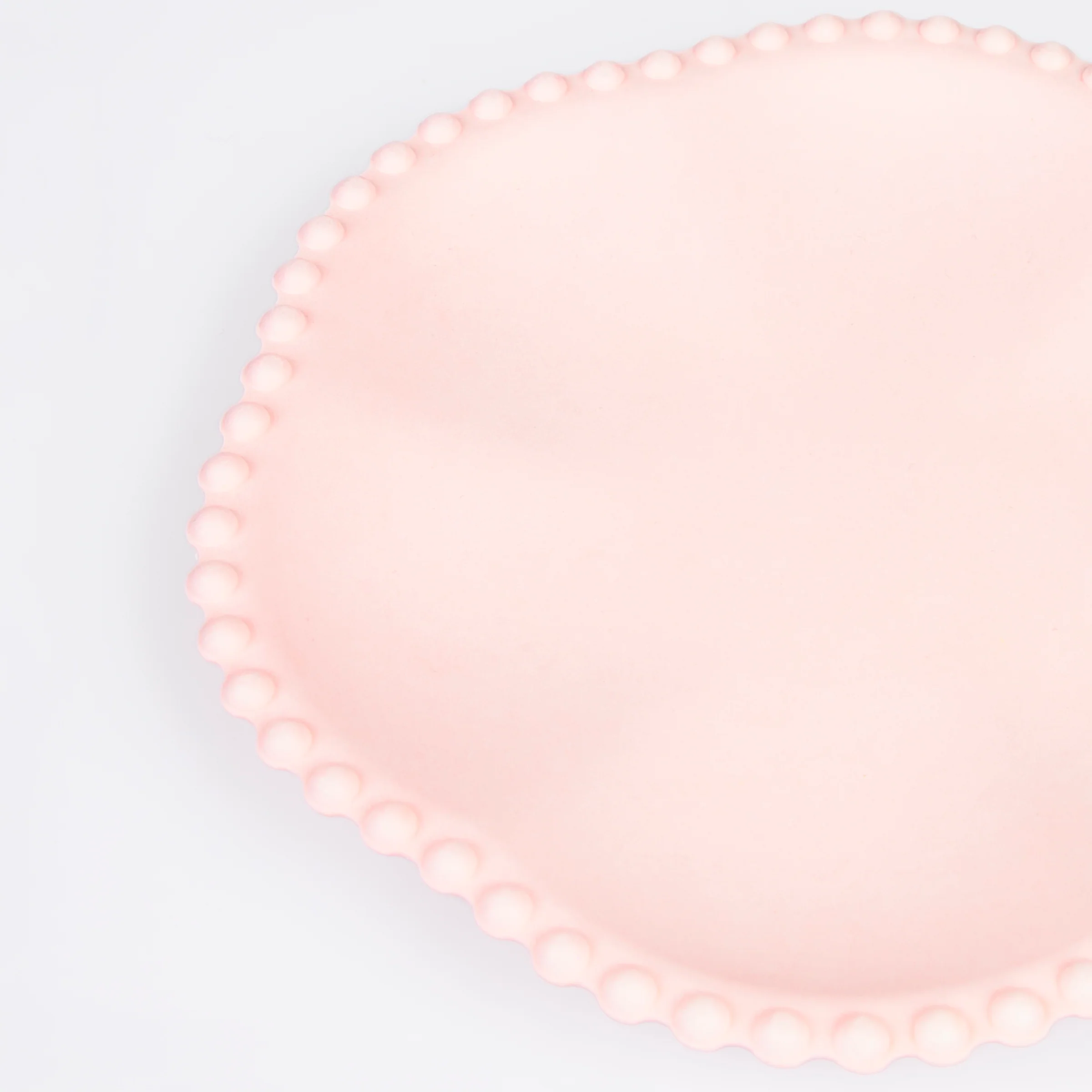 Pink Dot Edged Flower Compostable Side Plates (x 8) - Image 3