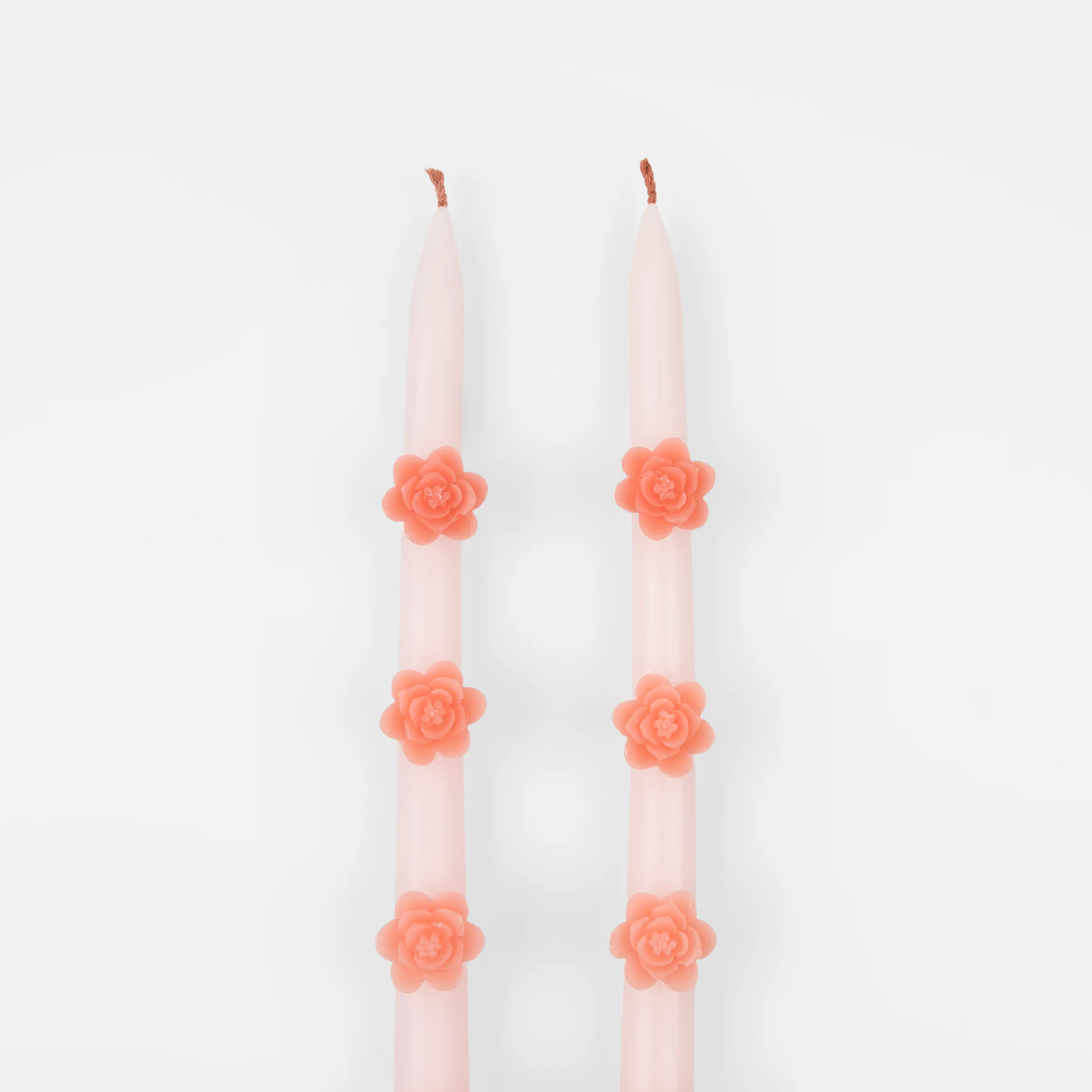 Pink Flower Taper Candles (x 2) - Image 3