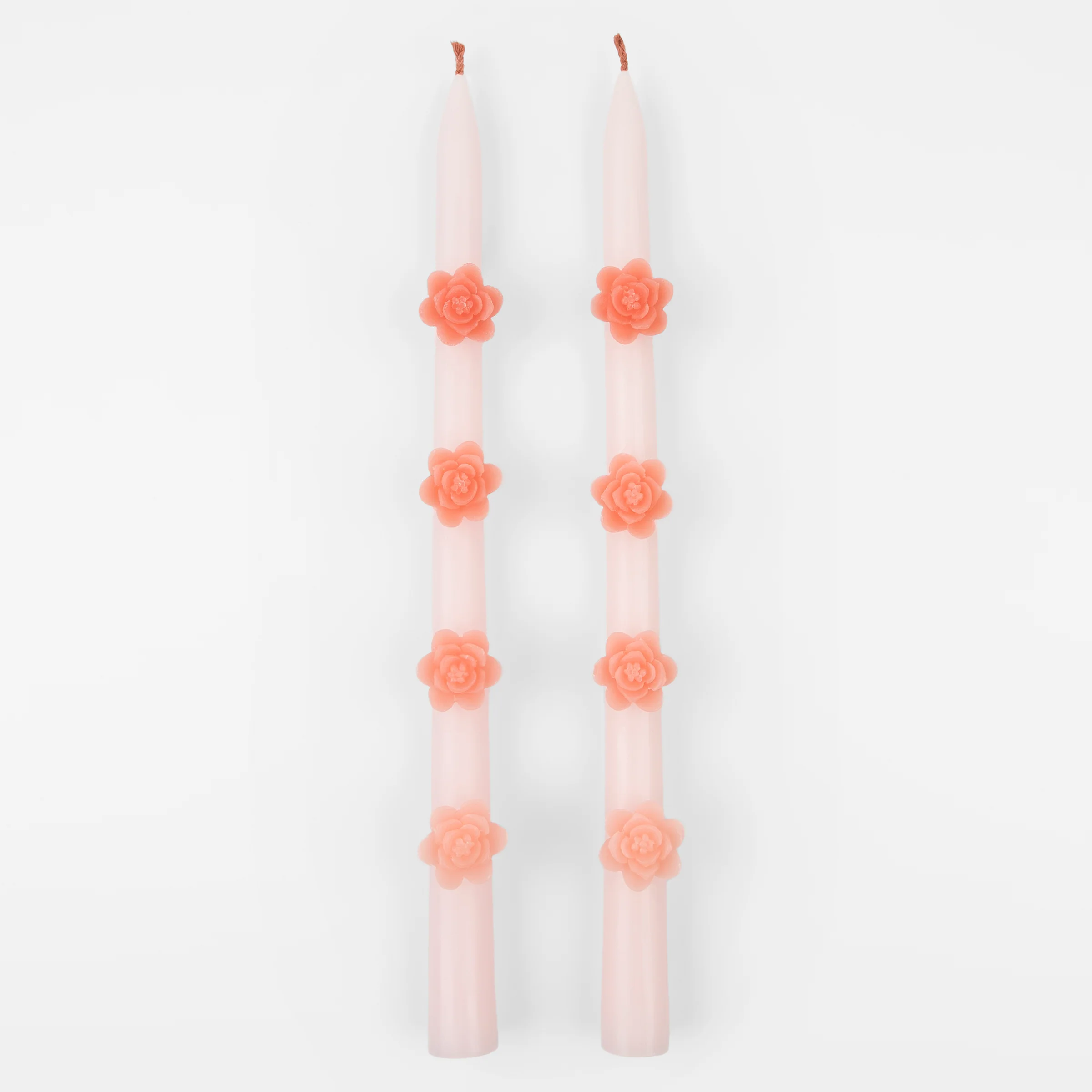 Pink Flower Taper Candles (x 2) - Image 4