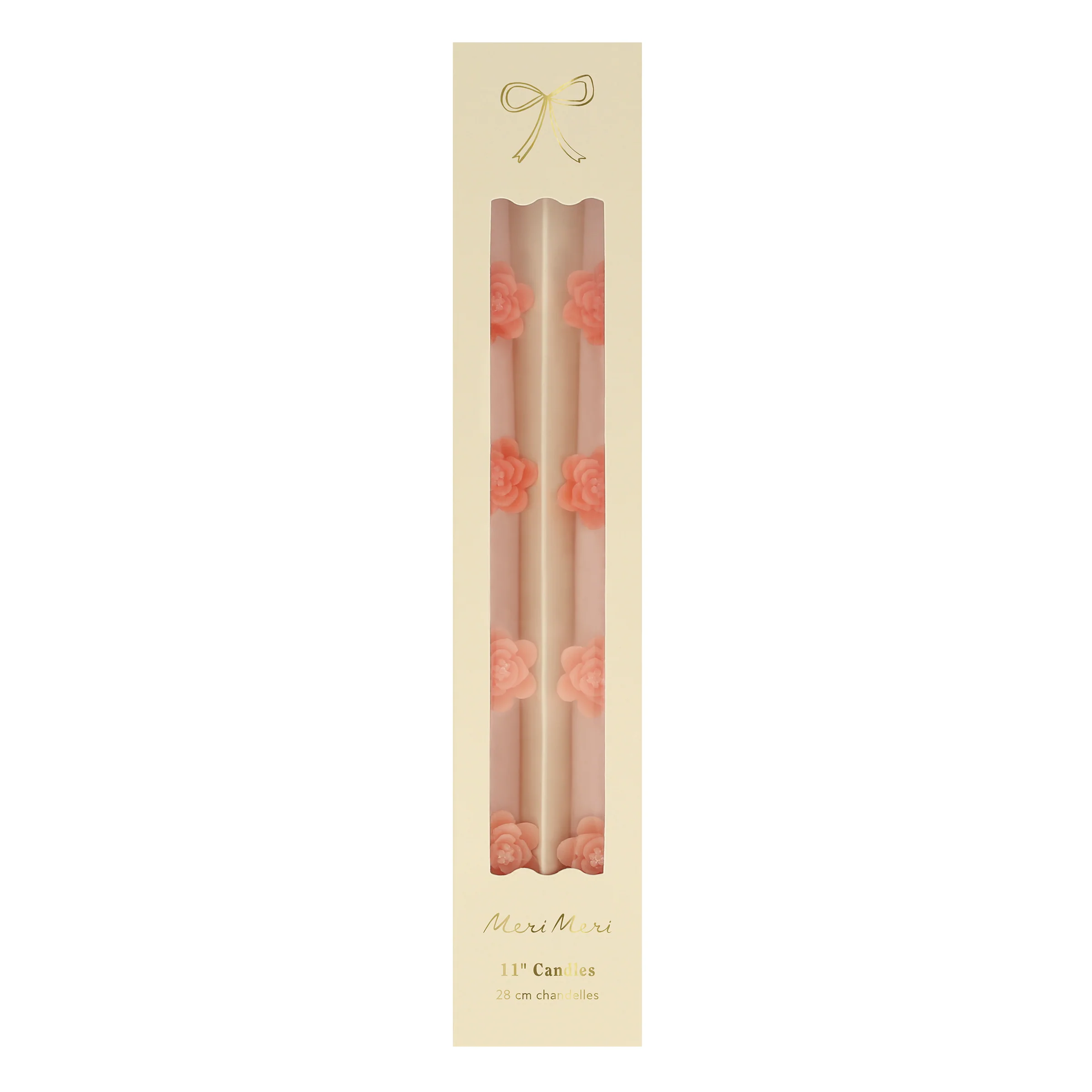 Pink Flower Taper Candles (x 2) - Image 5
