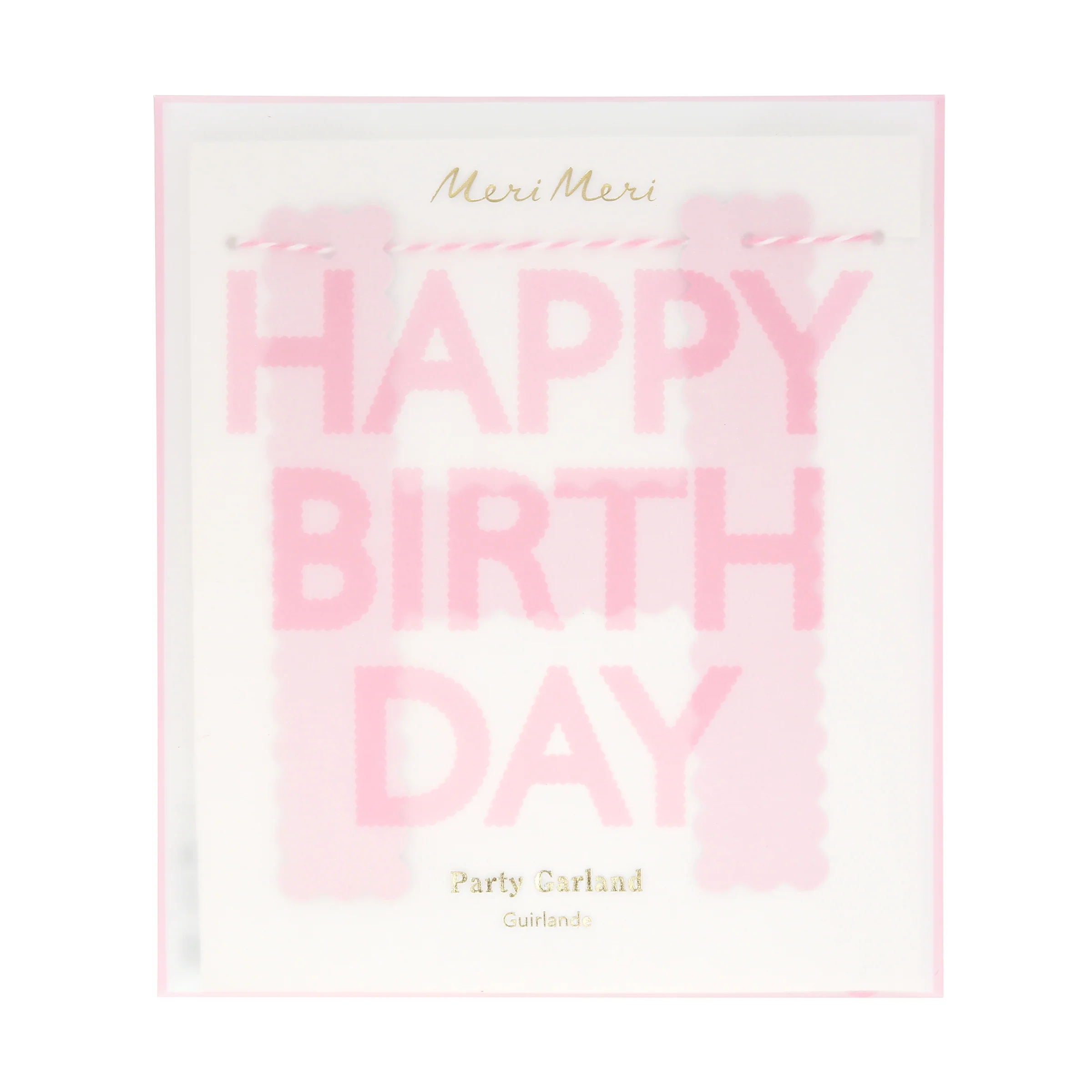 Pink Happy Birthday Garland - Image 3