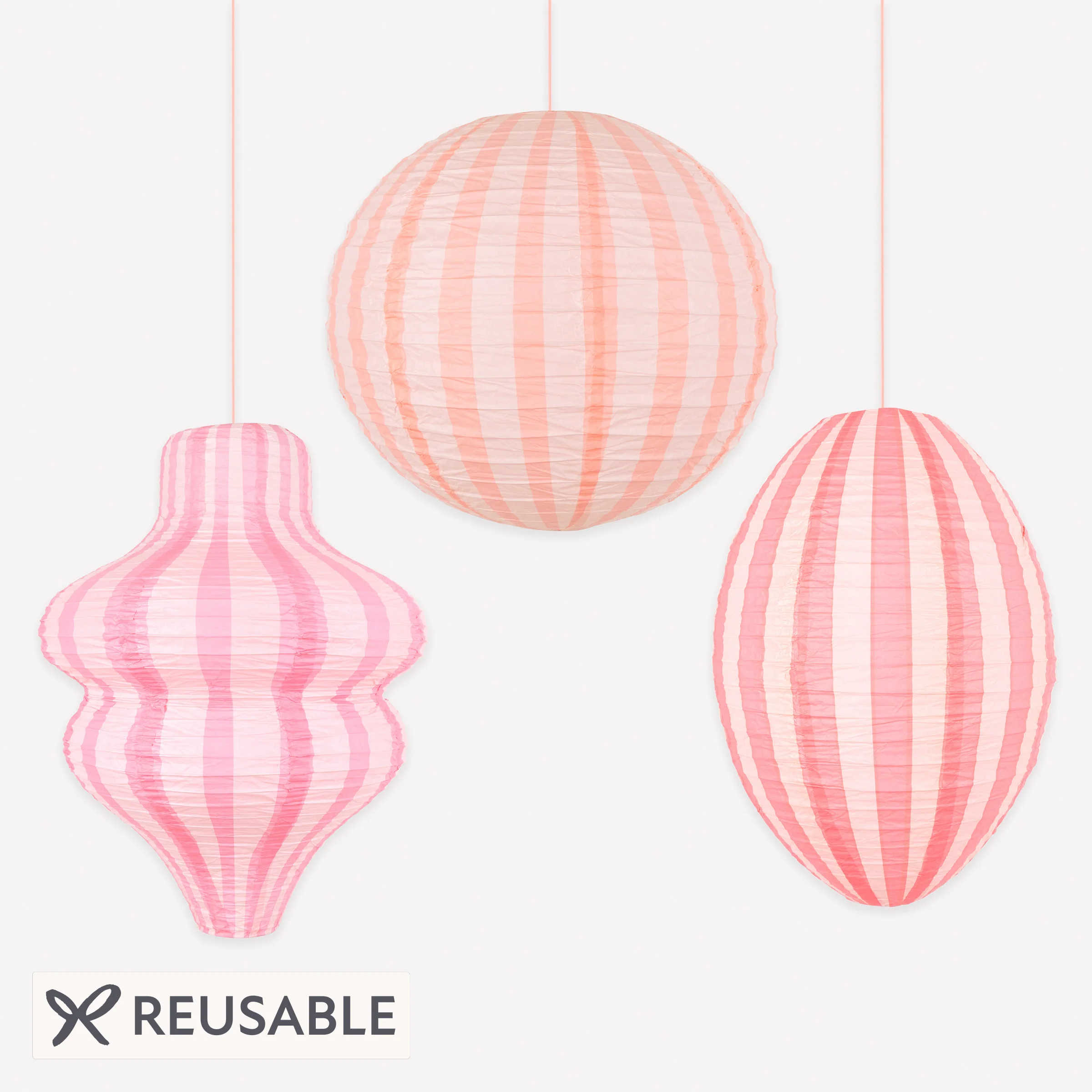 Pink Lanterns (x 3)