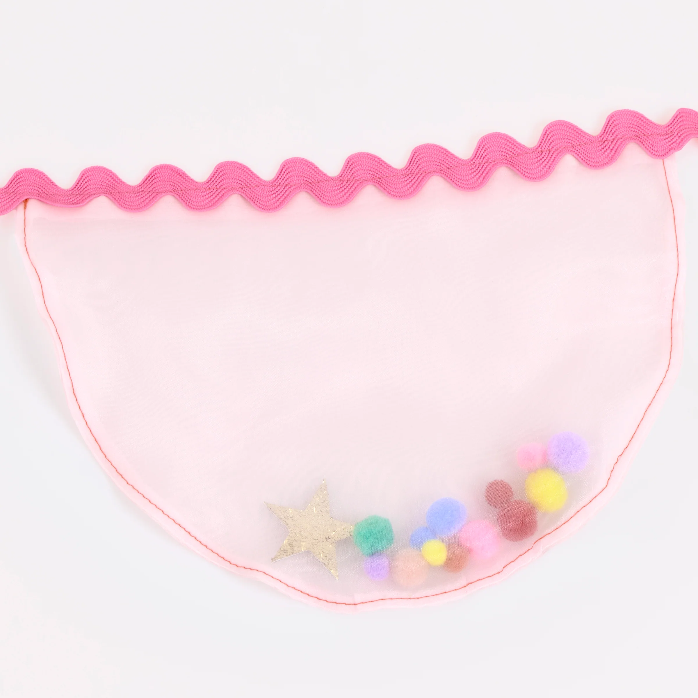 Pink Organza Pompom Garland - Image 2