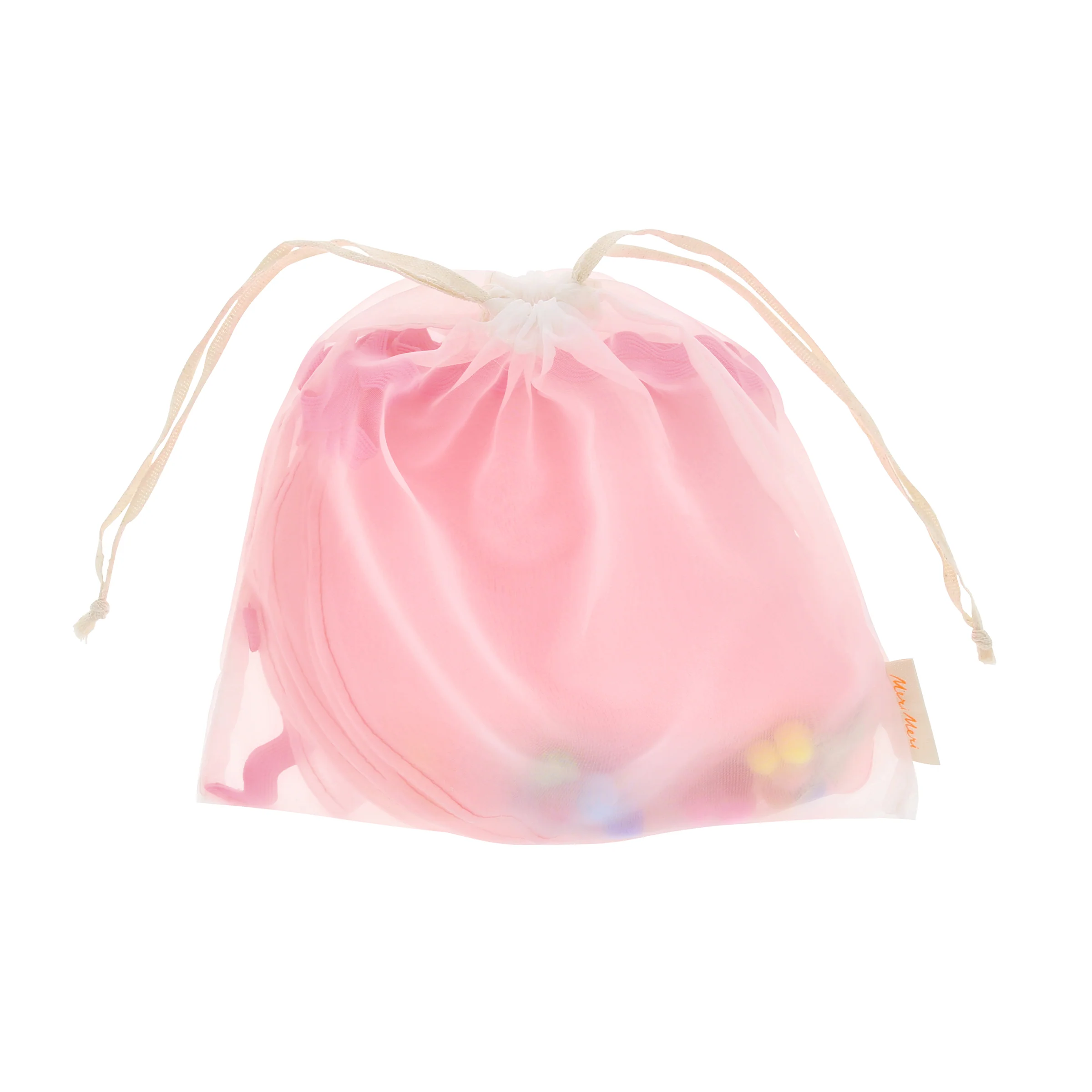 Pink Organza Pompom Garland - Image 5