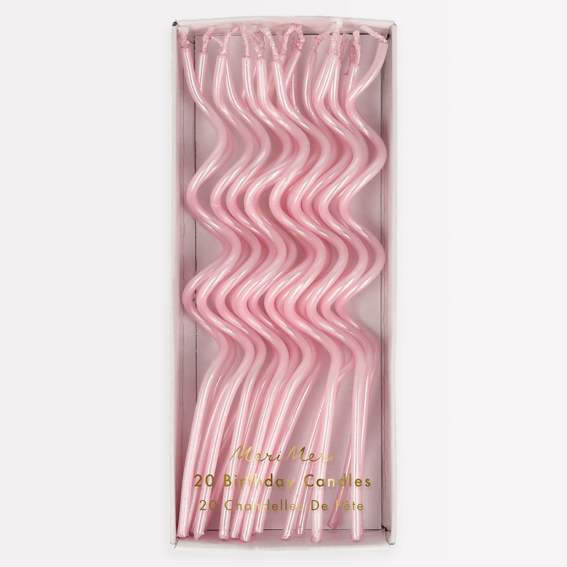Pink Swirly Candles (x 20)