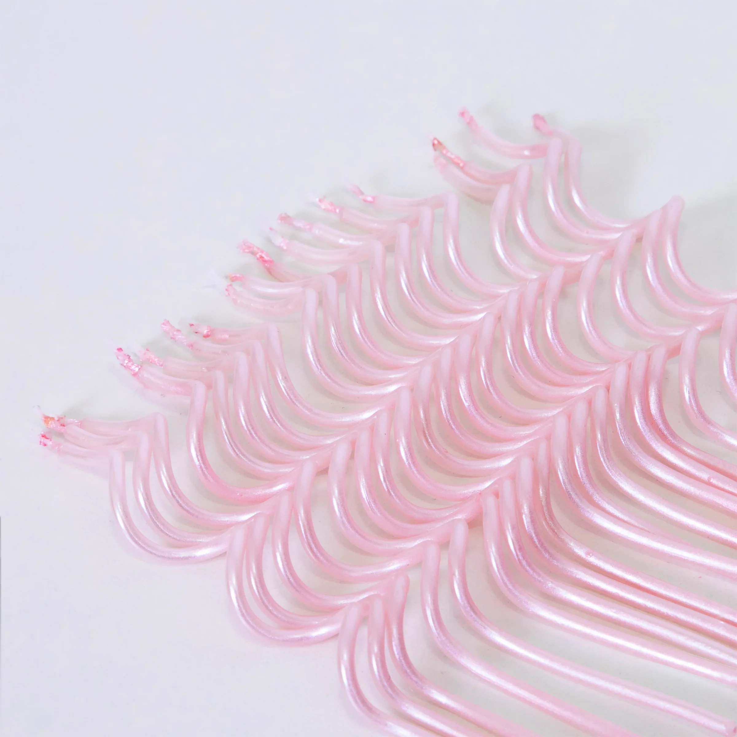 Pink Swirly Candles (x 20) - Image 2
