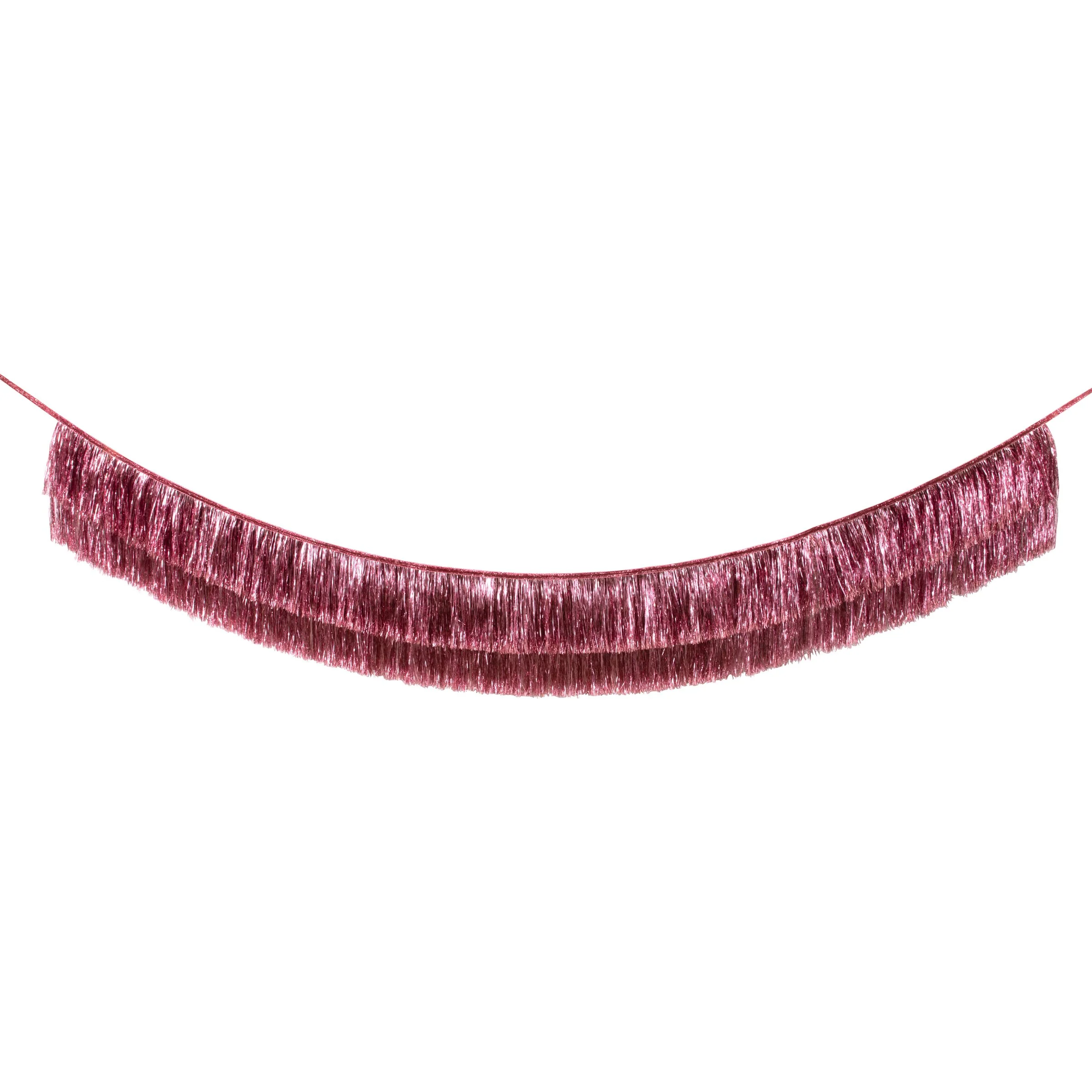 Pink Tinsel Fringe Garland - Image 3