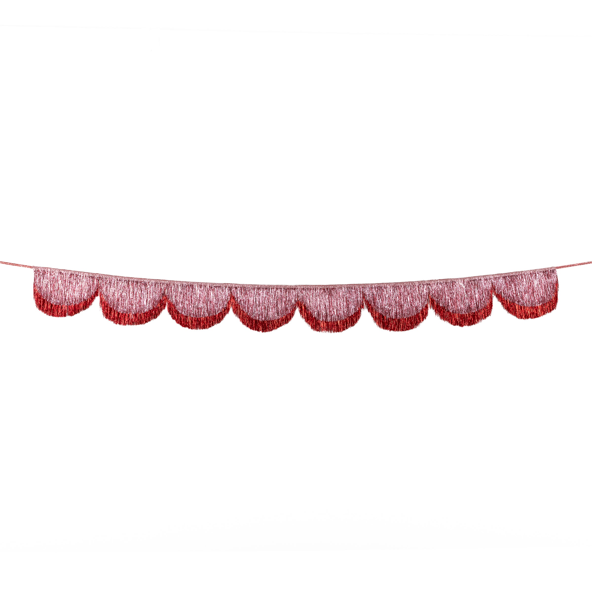 Pink Tinsel Scallop Garland - Image 3