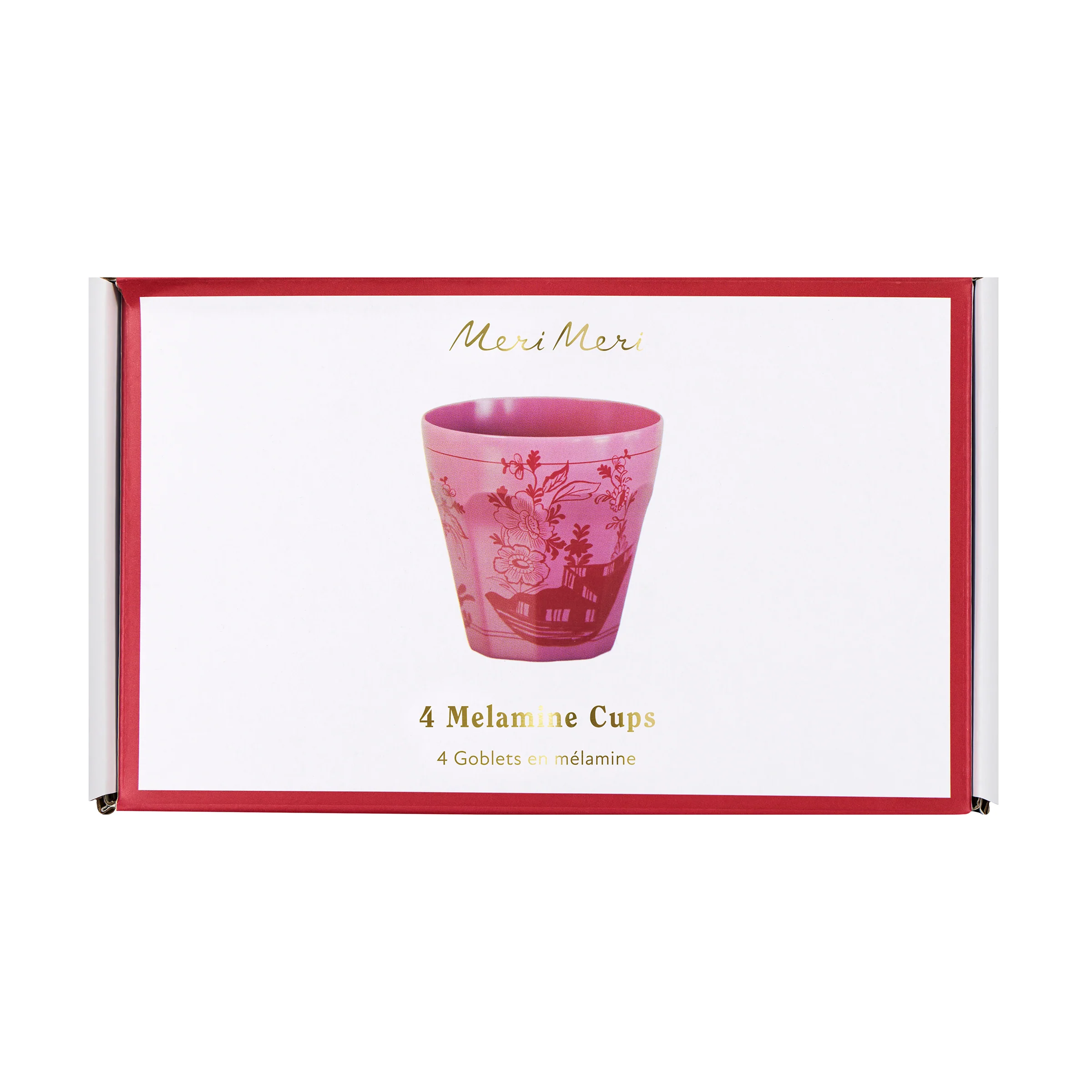 Pink Vintage Botanical Reusable Cups (x 4) - Image 3
