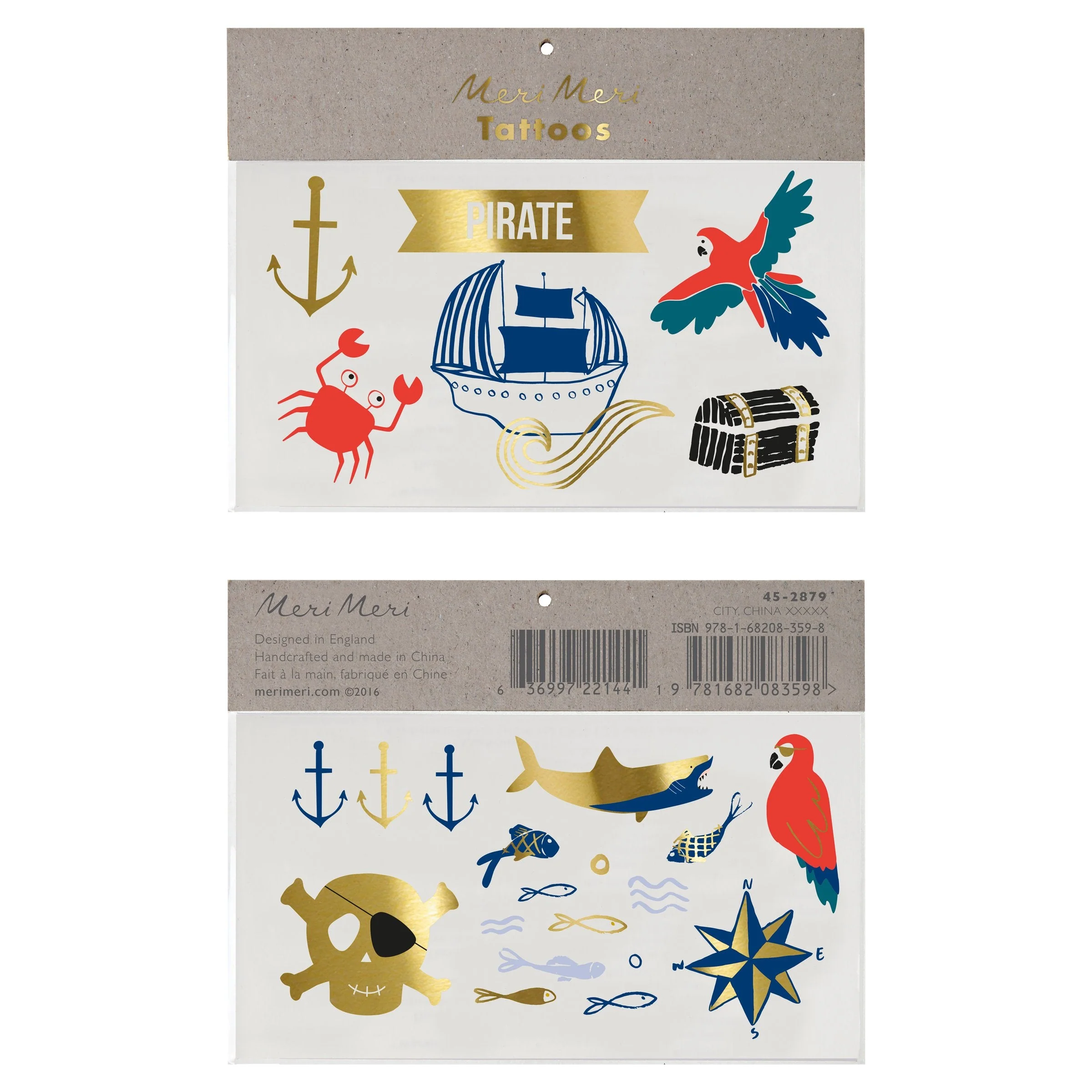 Pirate's Bounty Large Temporary Tattoos
