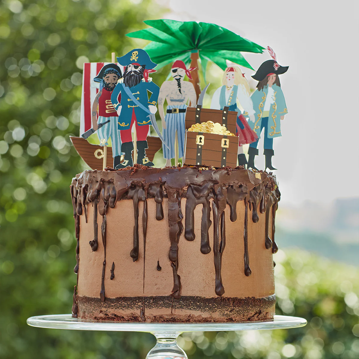 Pirates & Palm Tree Cake Toppers (x 7) - Image 2