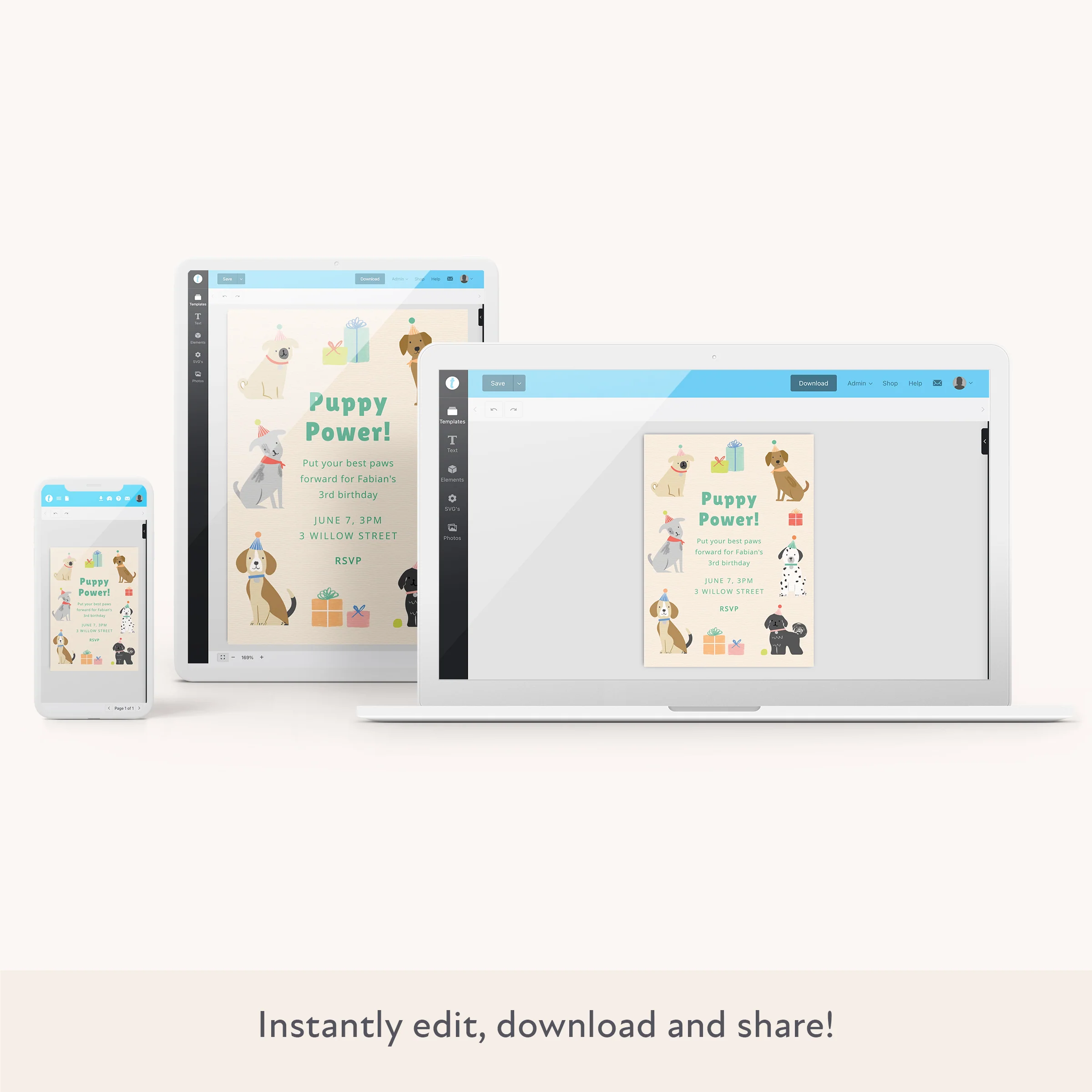 Puppy Download & Print Invitation - Image 2