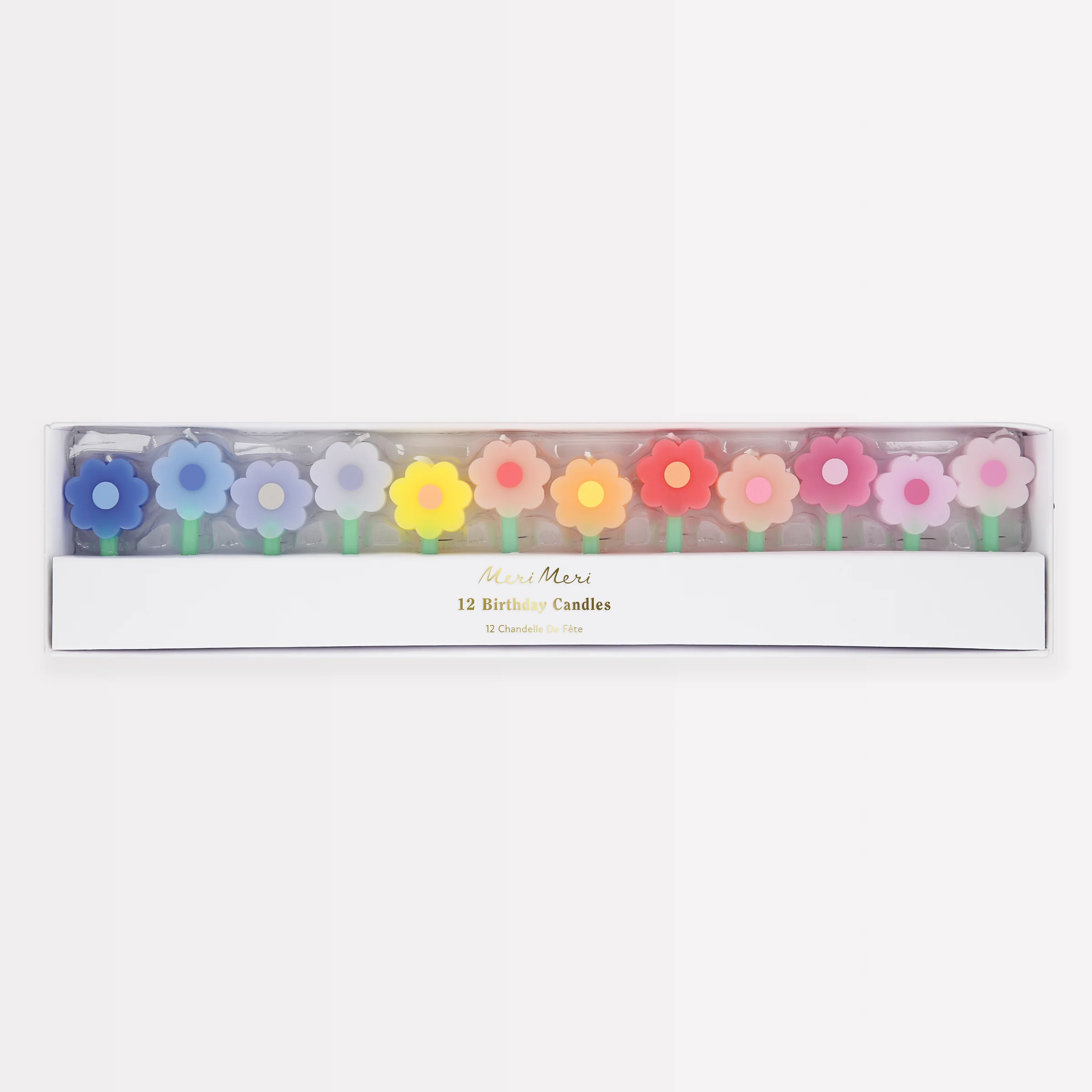 Rainbow Daisy Candles (x 12)