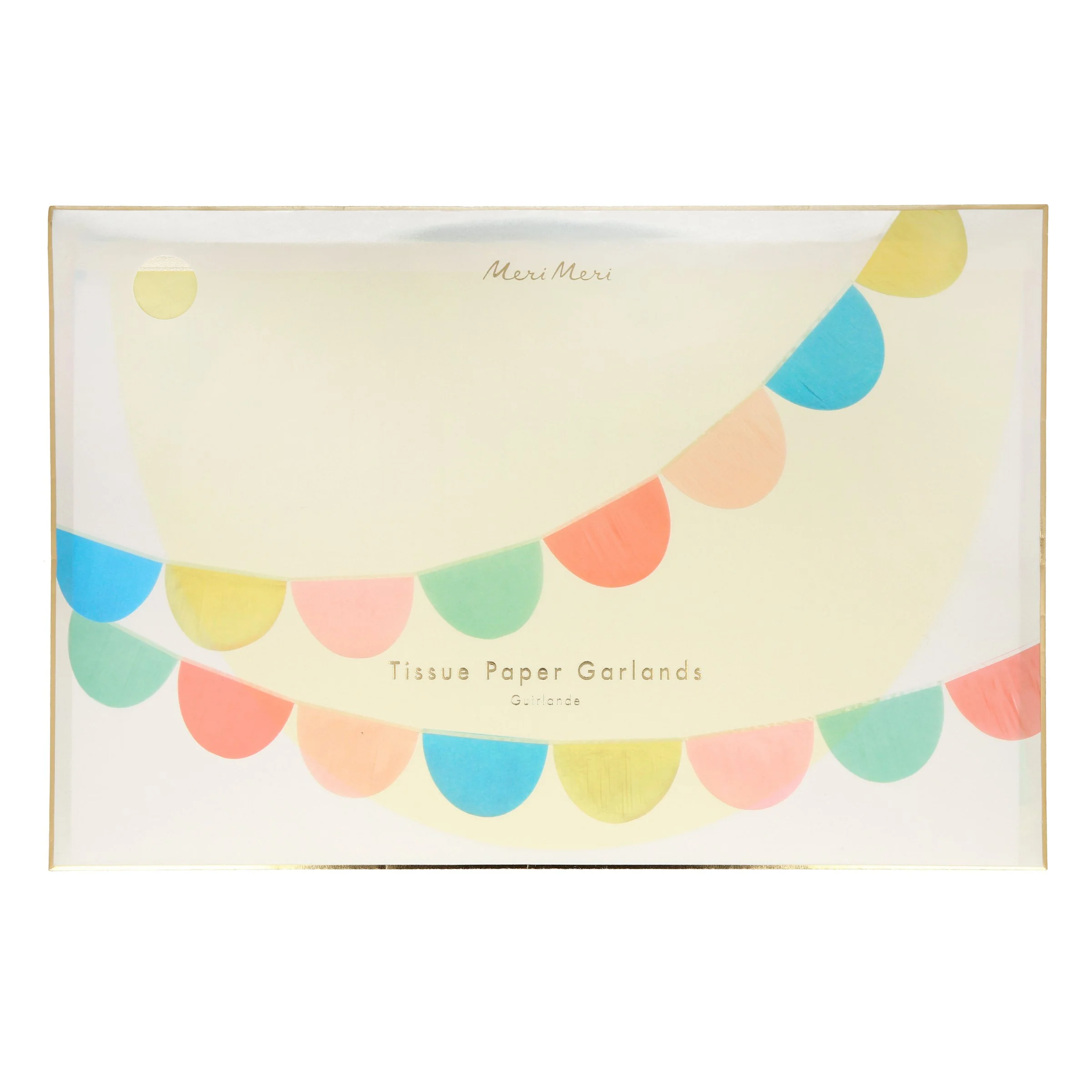 Rainbow Tissue Paper Scallop Garland Set - Image 5
