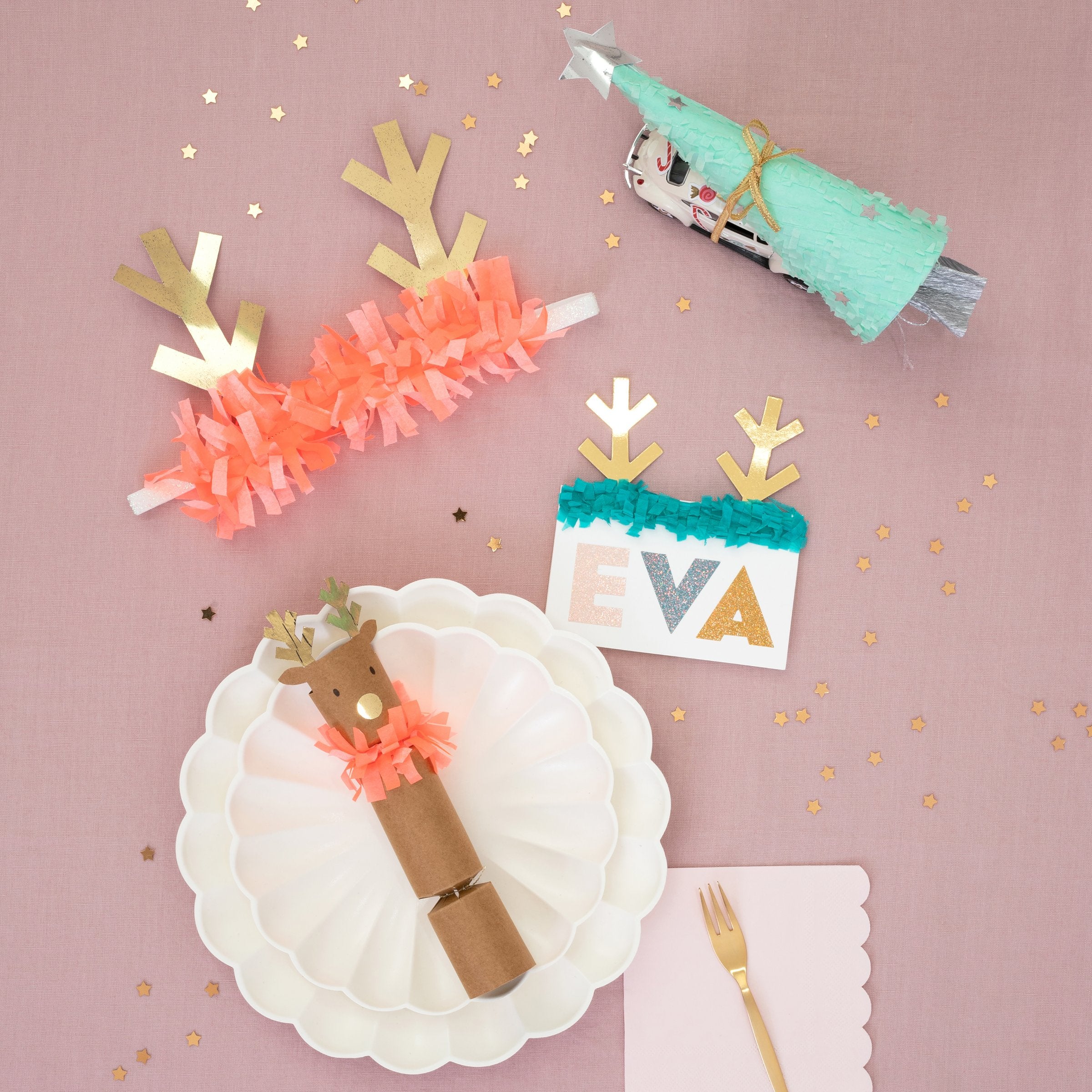 Reindeer Fringe Small Crackers (x 6) - Image 7