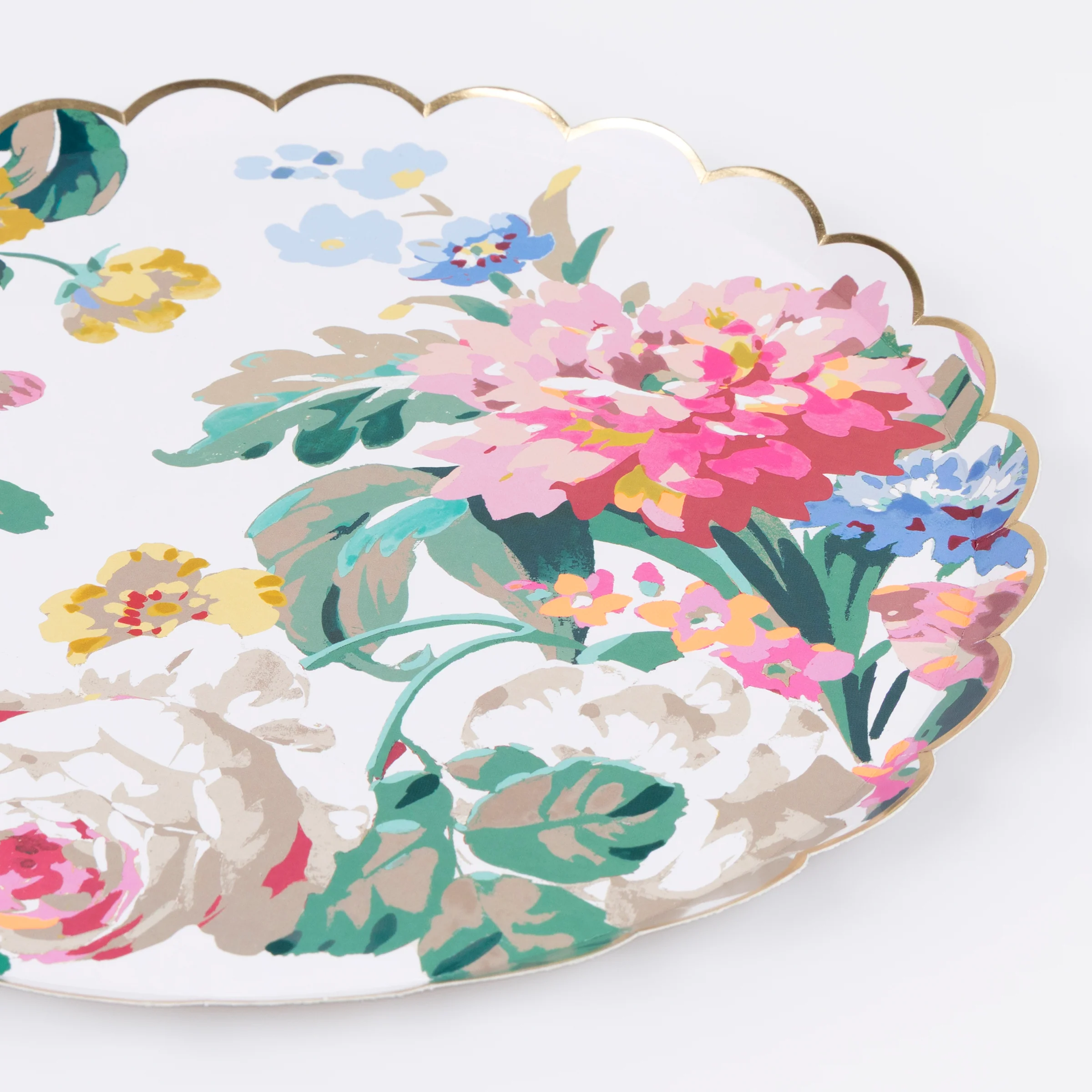 Rococo Floral Dinner Plates (x 8) - Image 3