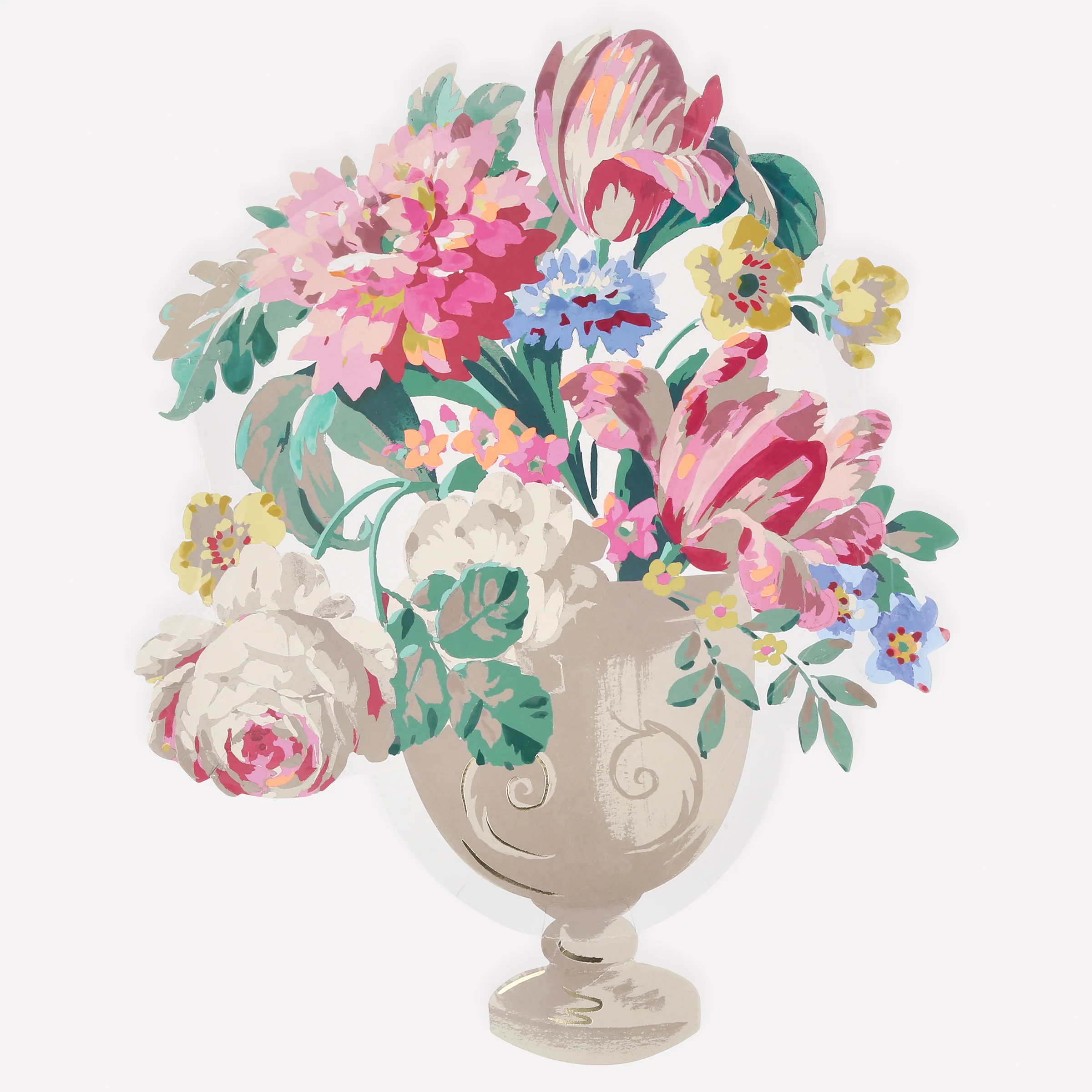 Rococo Floral Vase Plates (x 8)