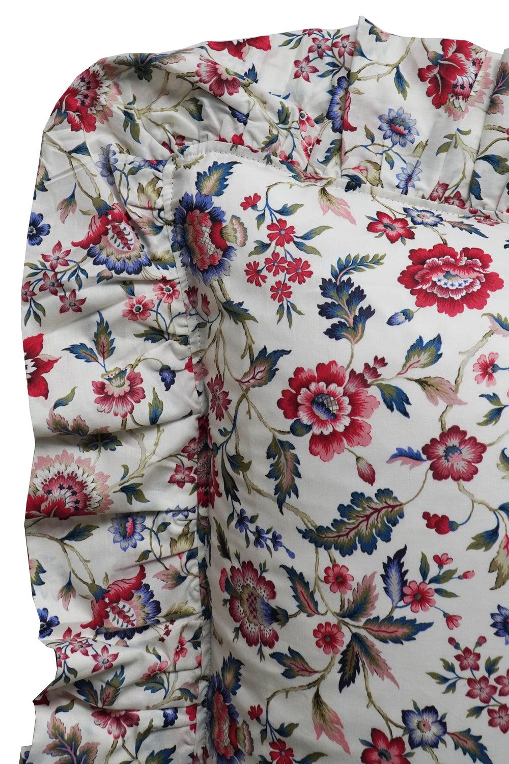 Eva Belle Ruffle Cushion made with Liberty Fabric - Image 5