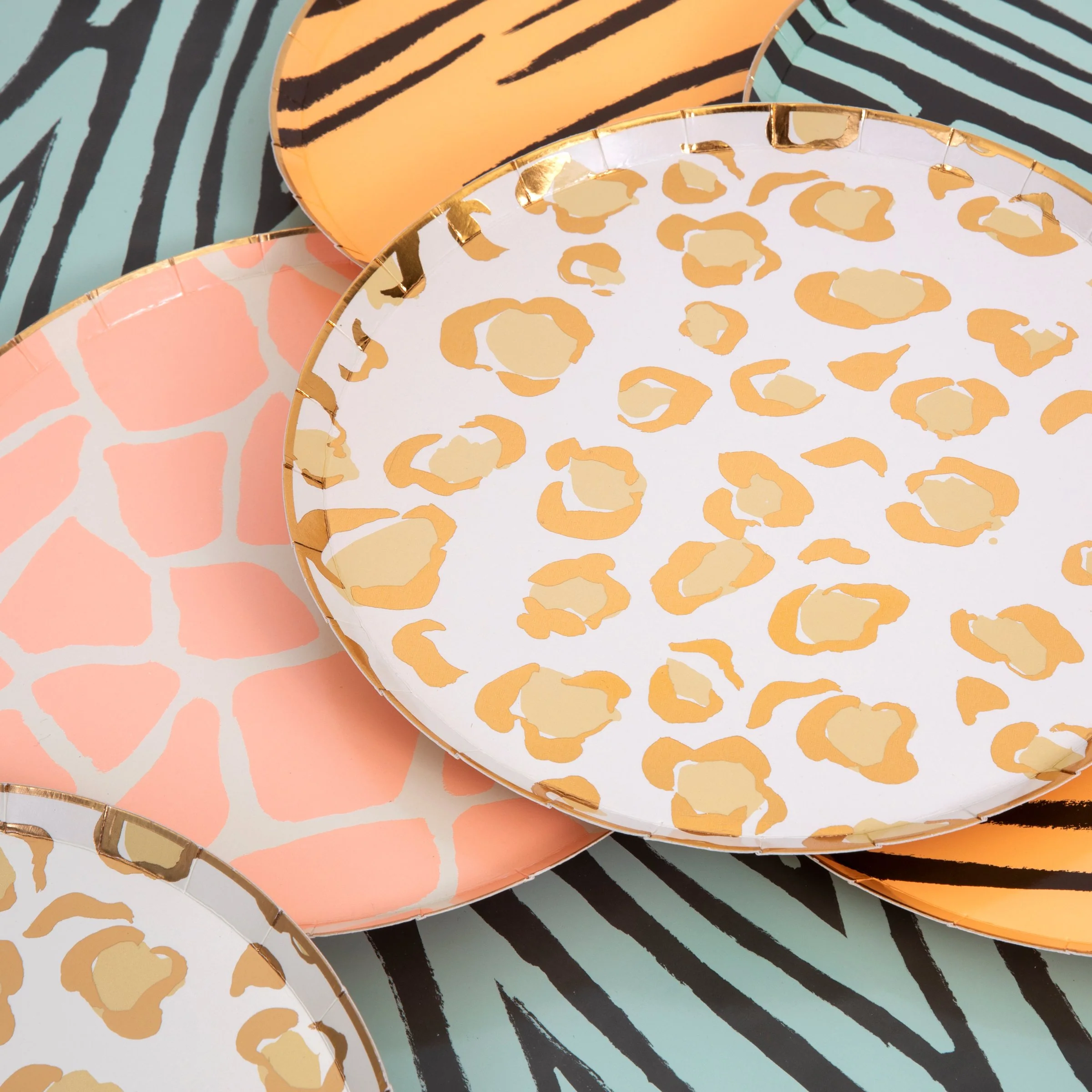 Safari Animal Print Side Plates (x 8) - Image 2